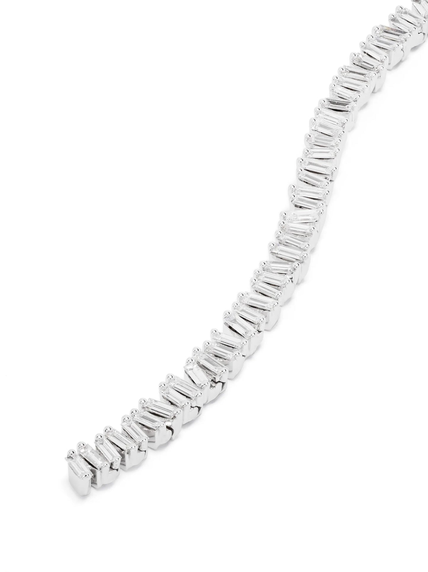 18kt white gold Classic diamond drop clip-on necklace