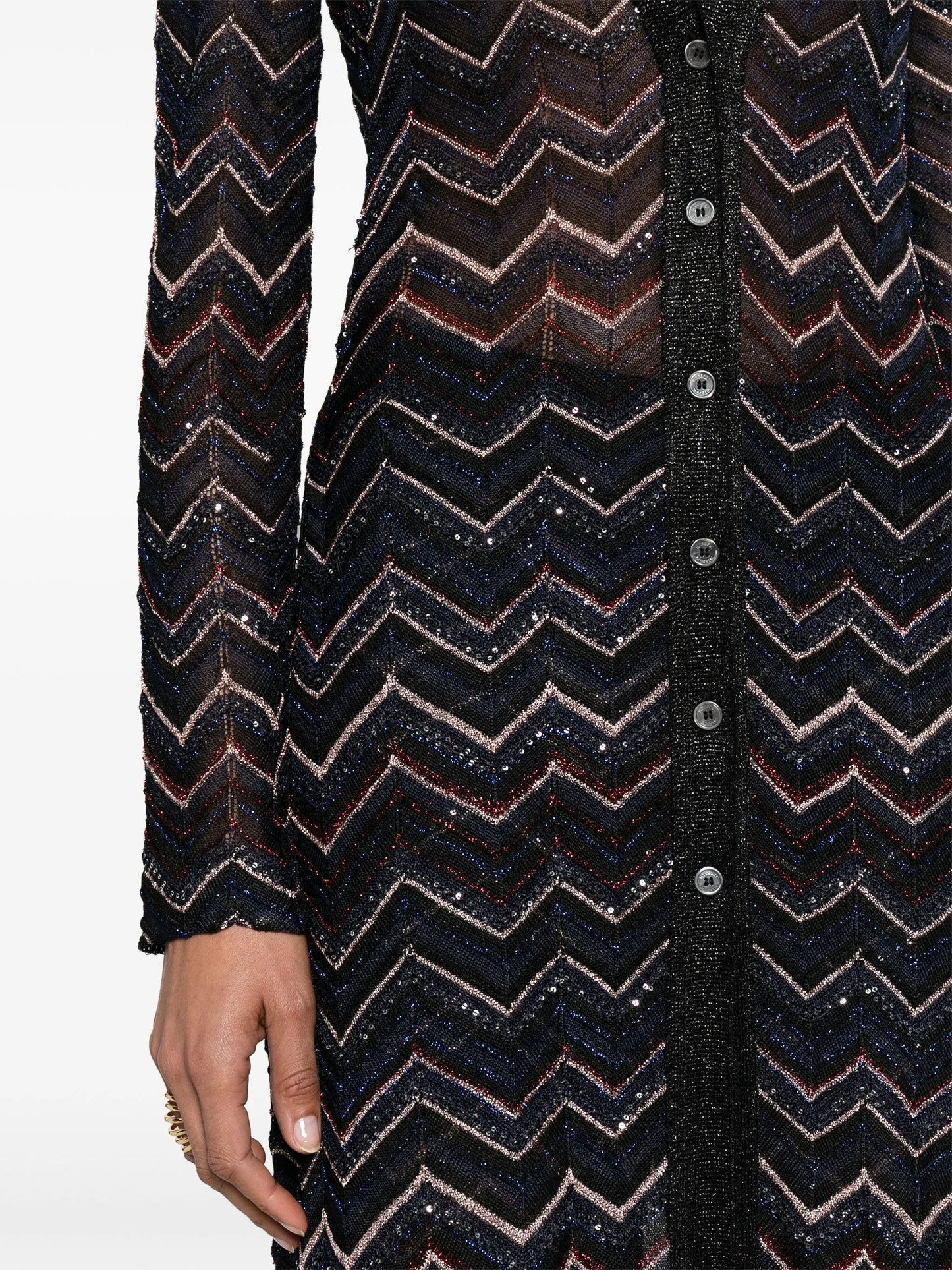 zigzag maxi cardi-coat