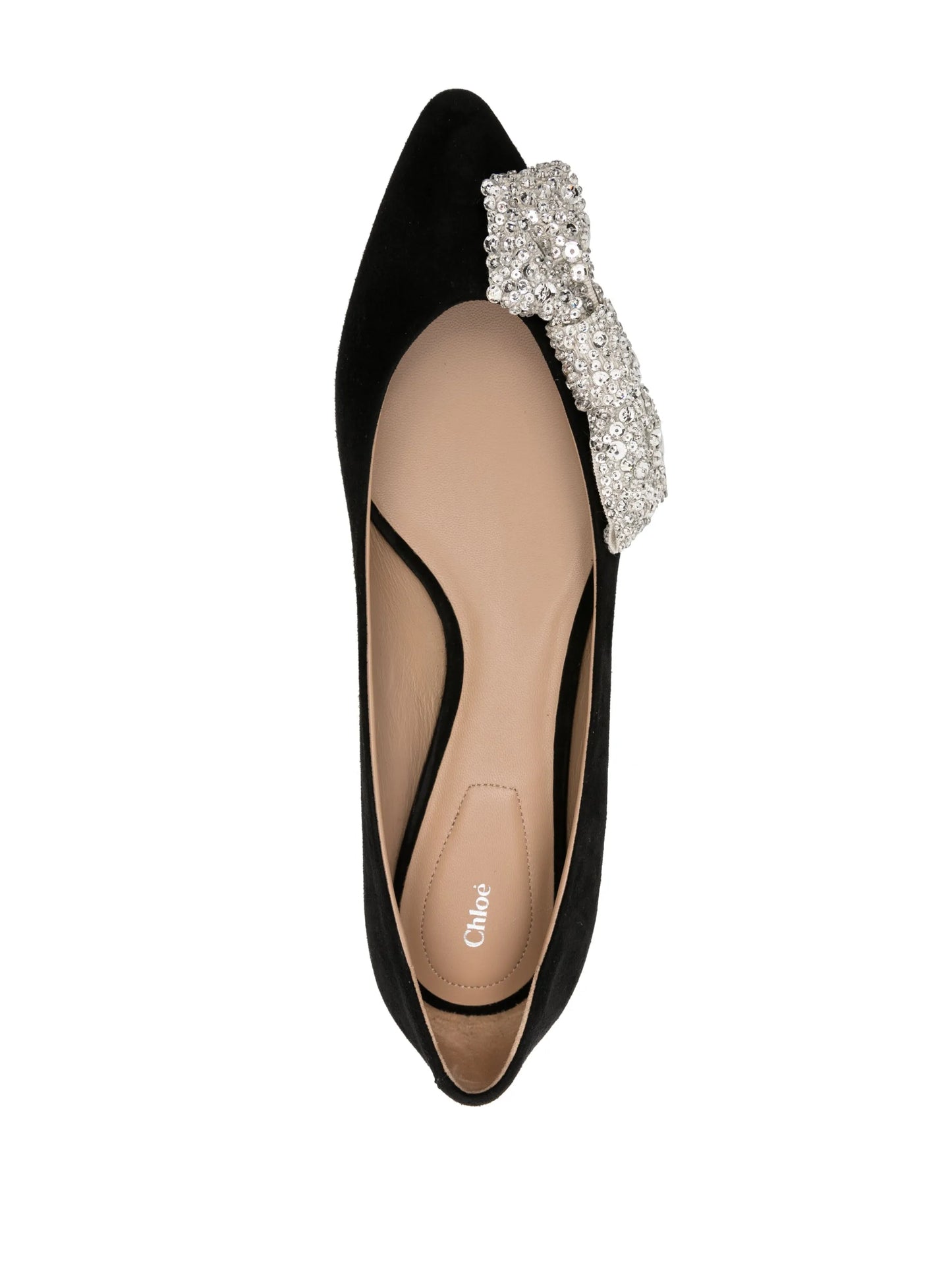 Thea suede ballerina shoes