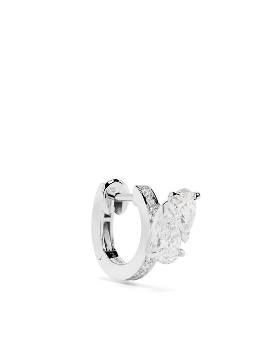 18K white gold Serti Sur Vide diamond earring