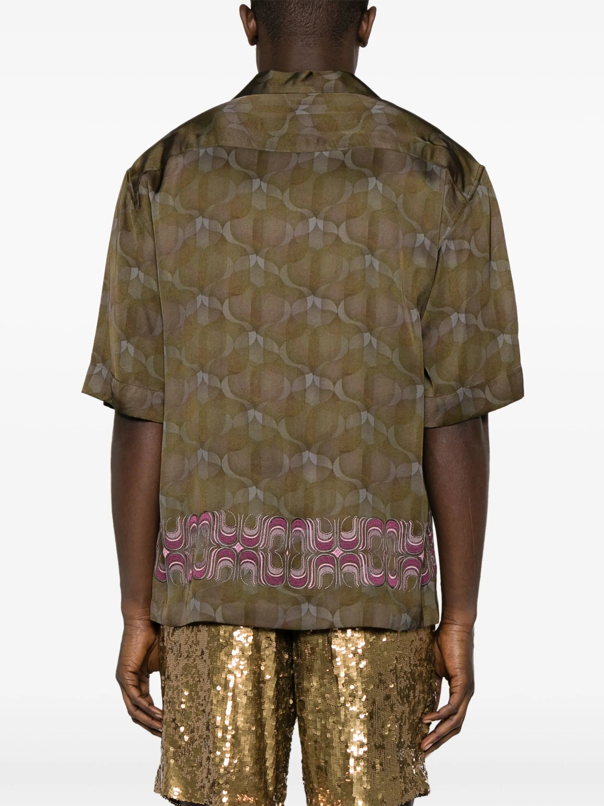 Cassi EMB satin shirt