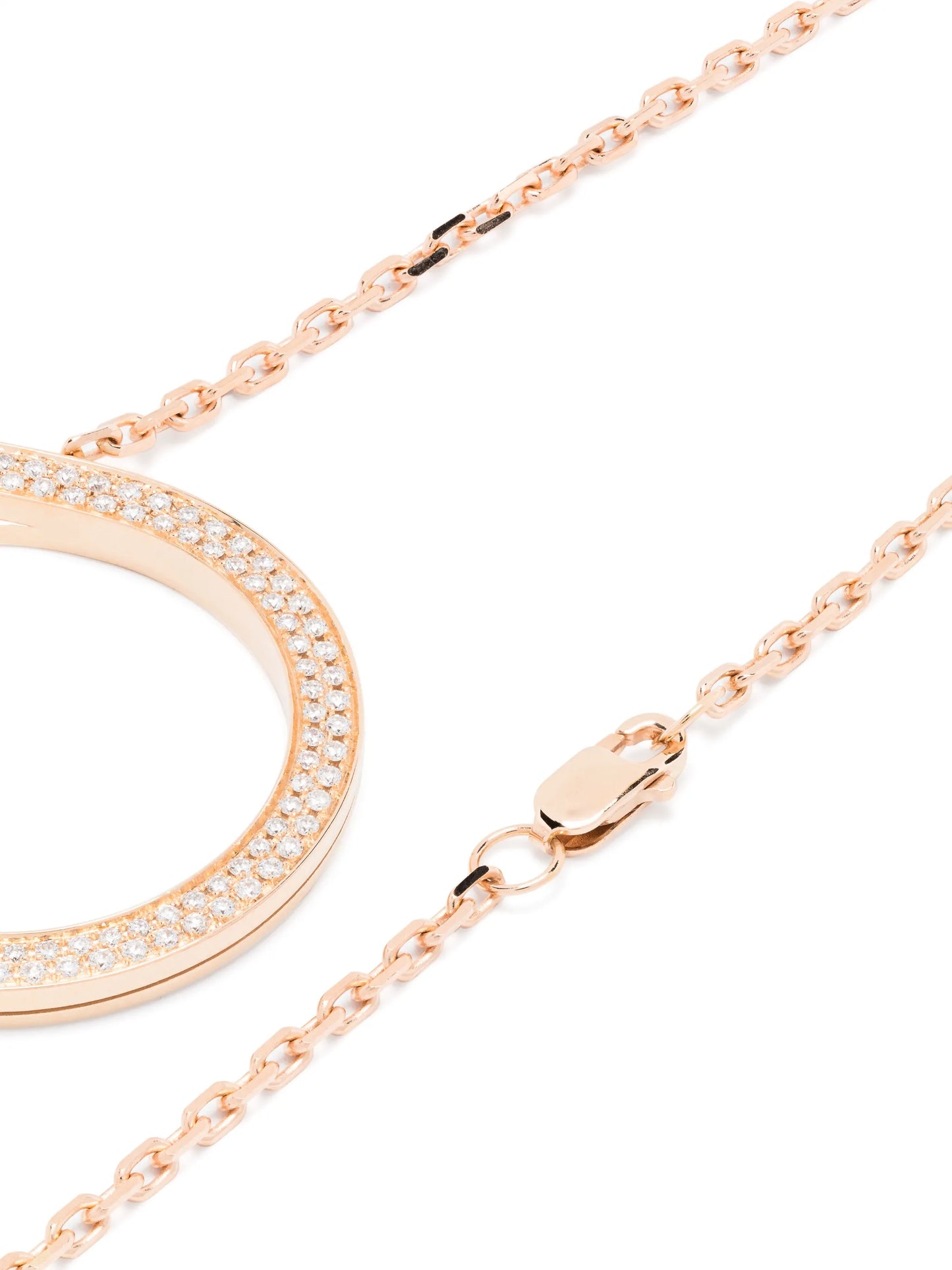 18kt rose gold Antifer diamond pendant necklace