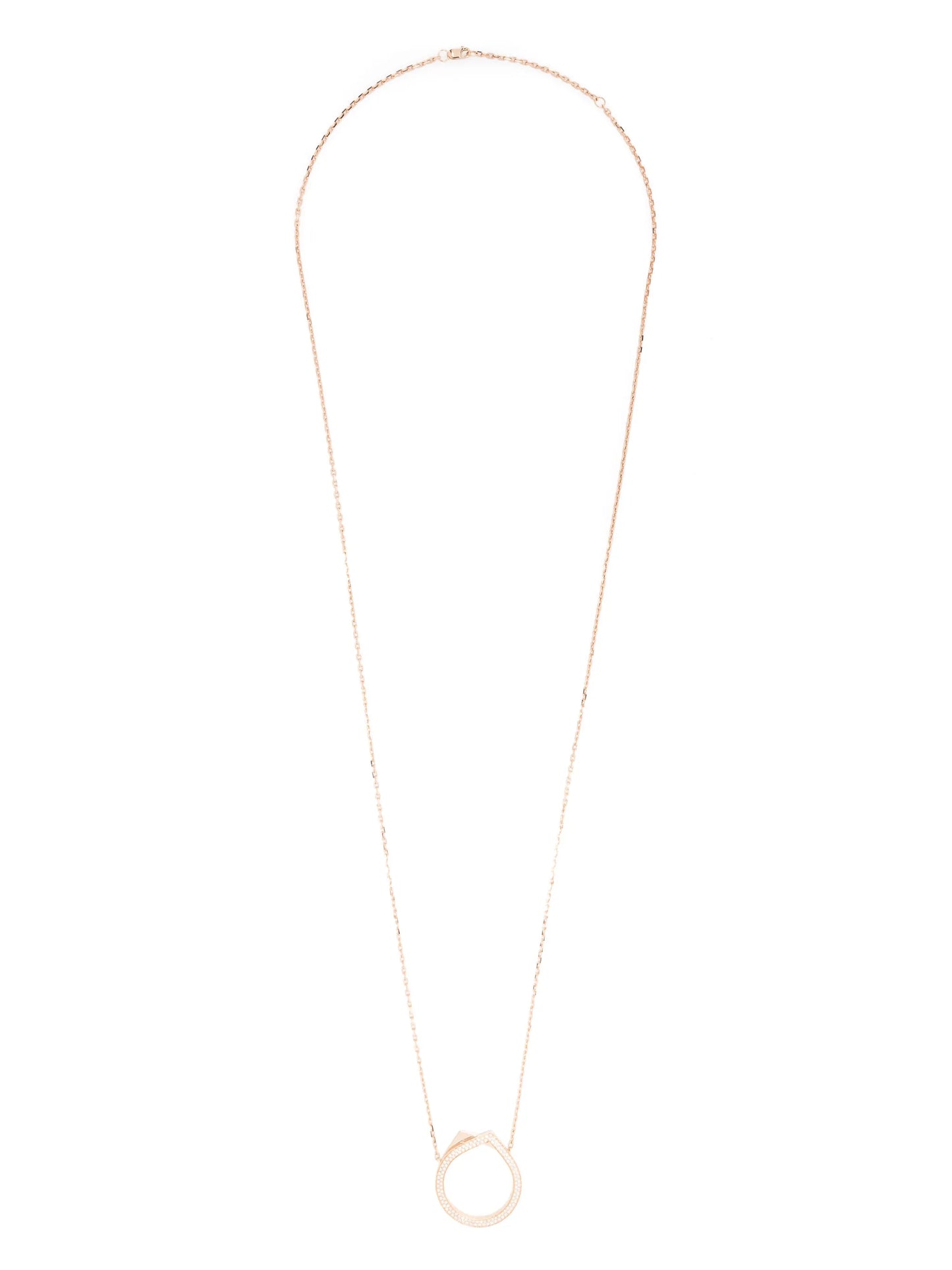 18kt rose gold Antifer diamond pendant necklace