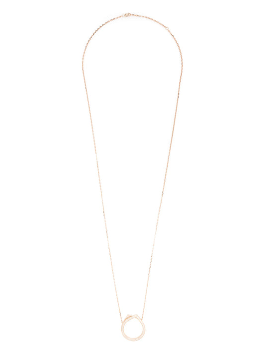 18kt rose gold Antifer diamond pendant necklace