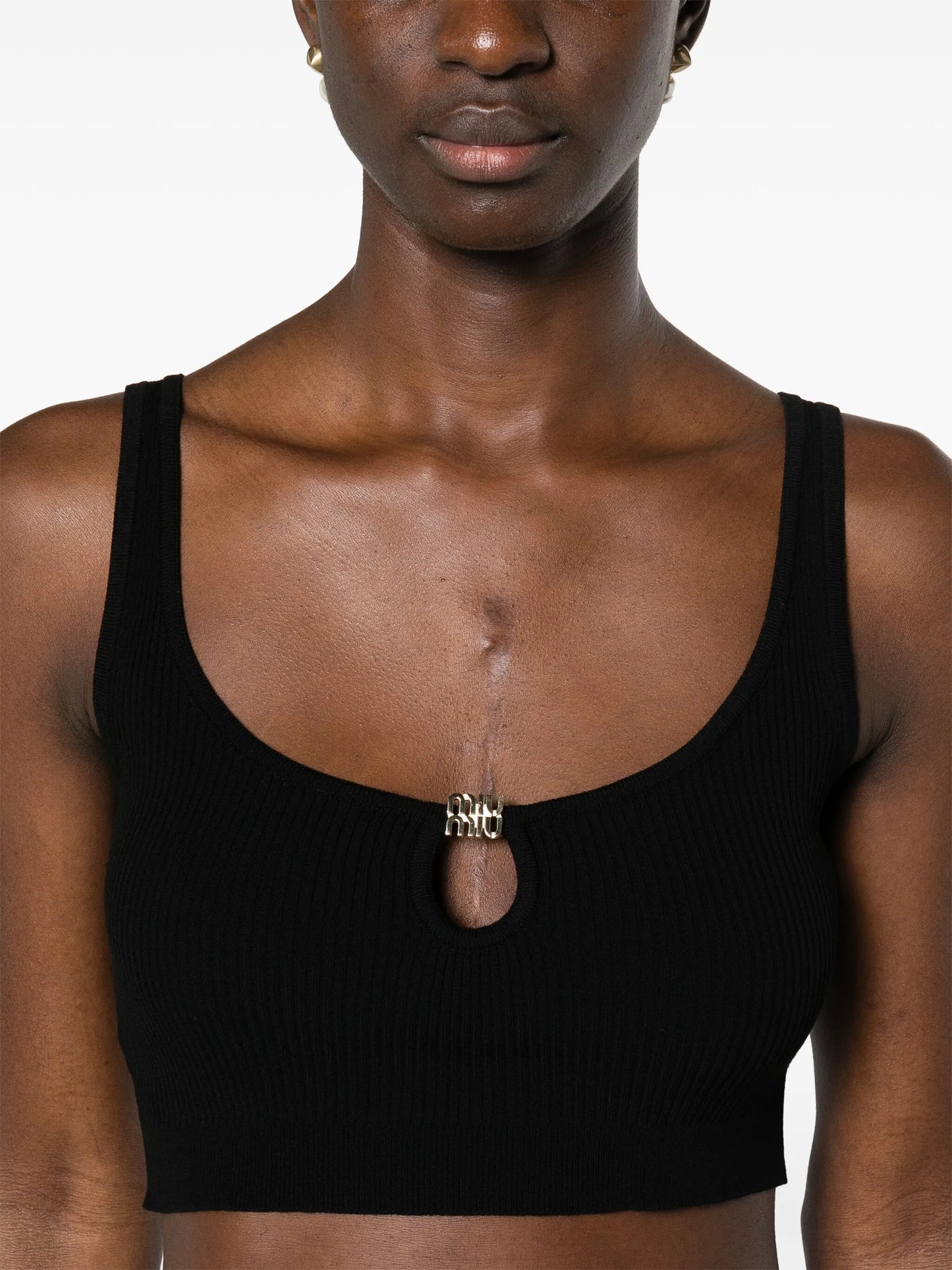 ribbed cropped tank top