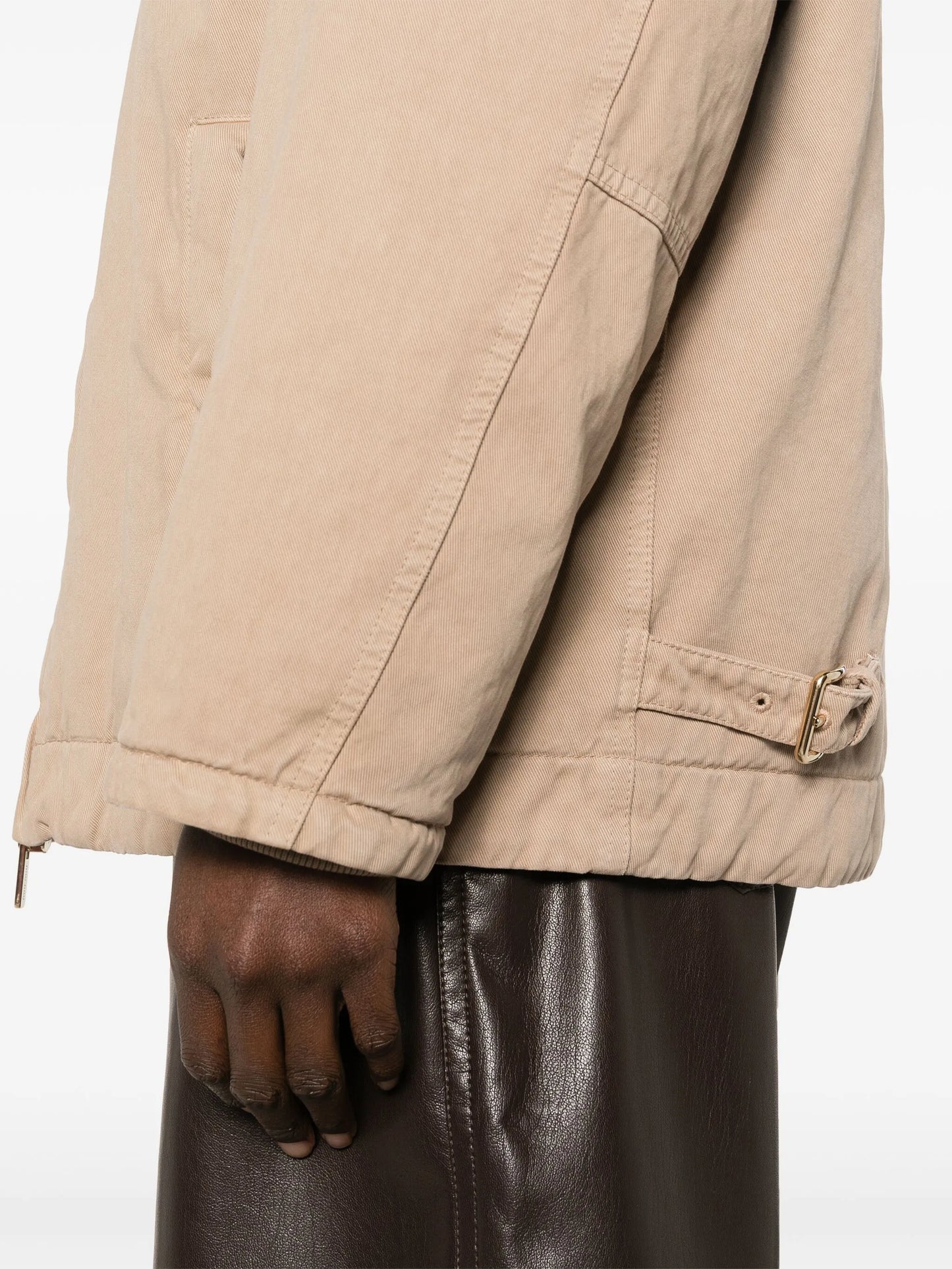 logo-patch cotton bomber jacket
