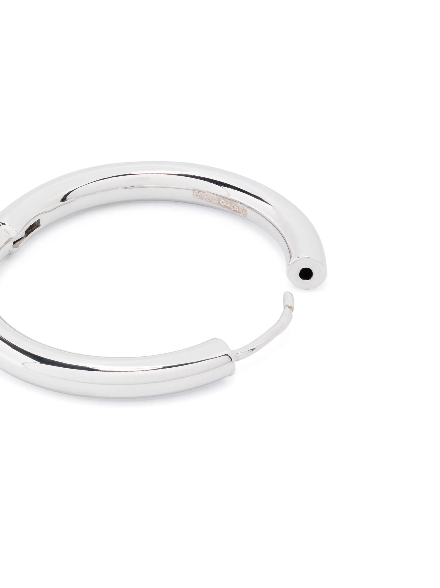 Tube huggy hoop earrings