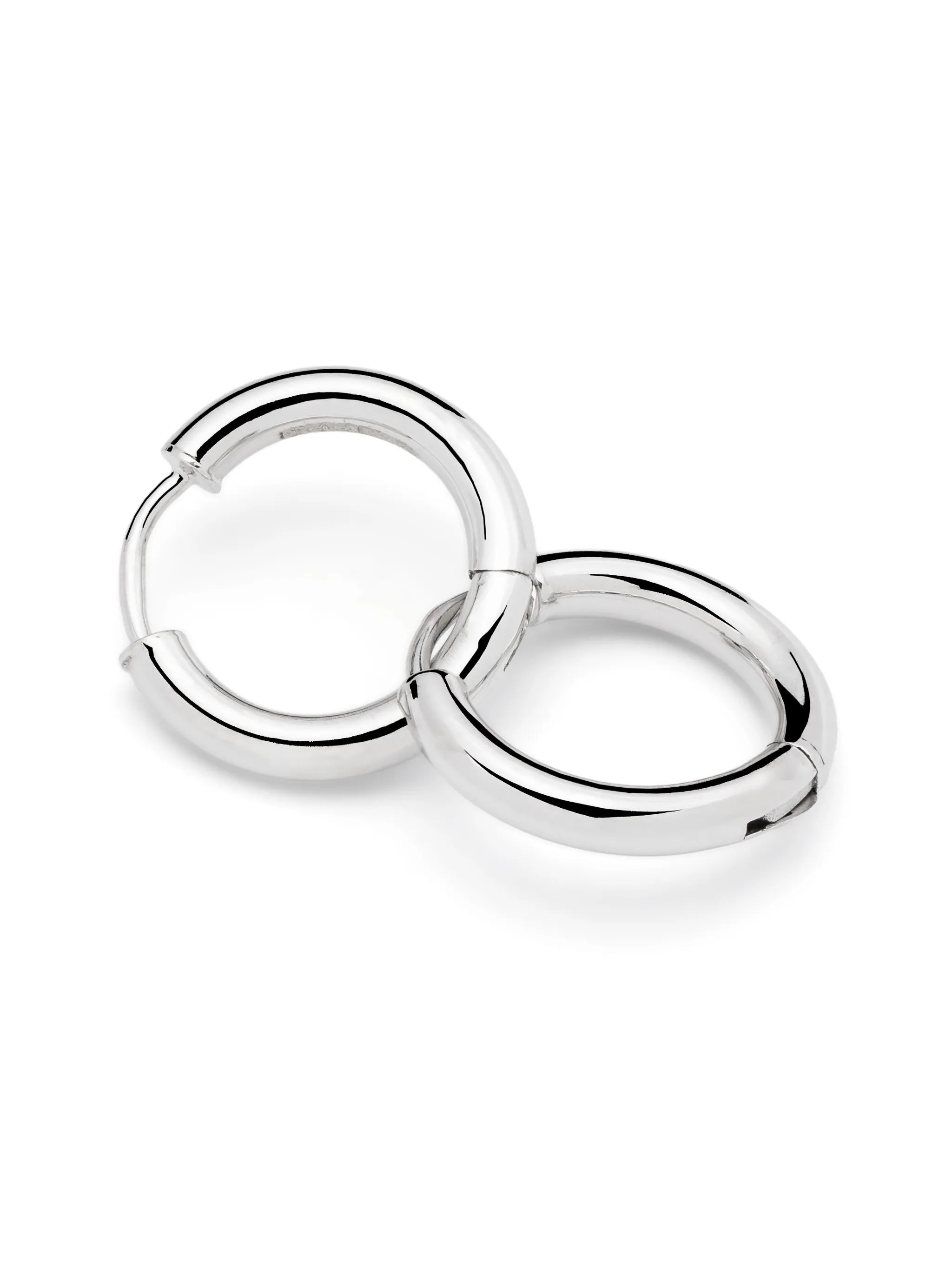 25mm Tube hoop earrings