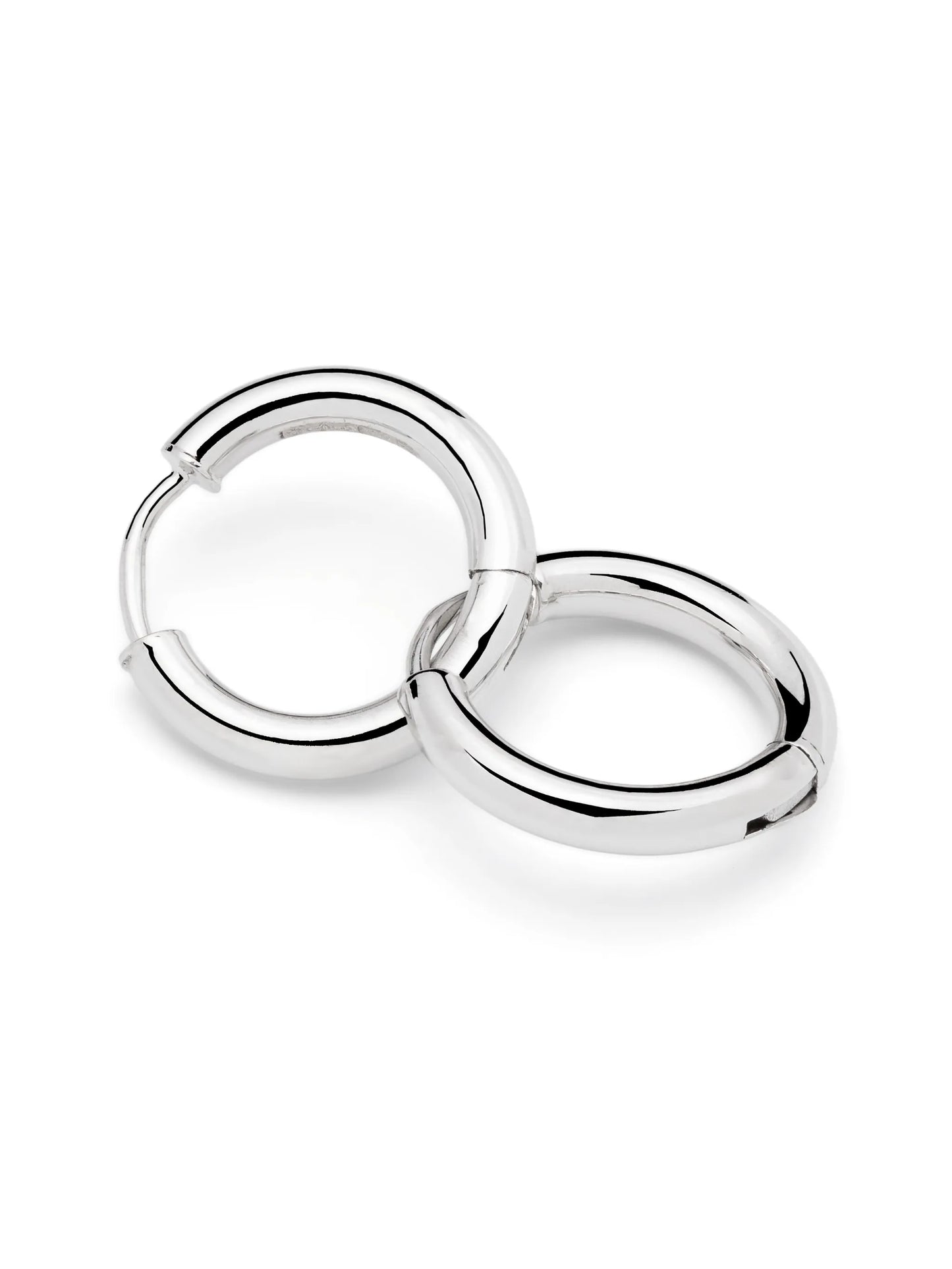 25mm Tube hoop earrings