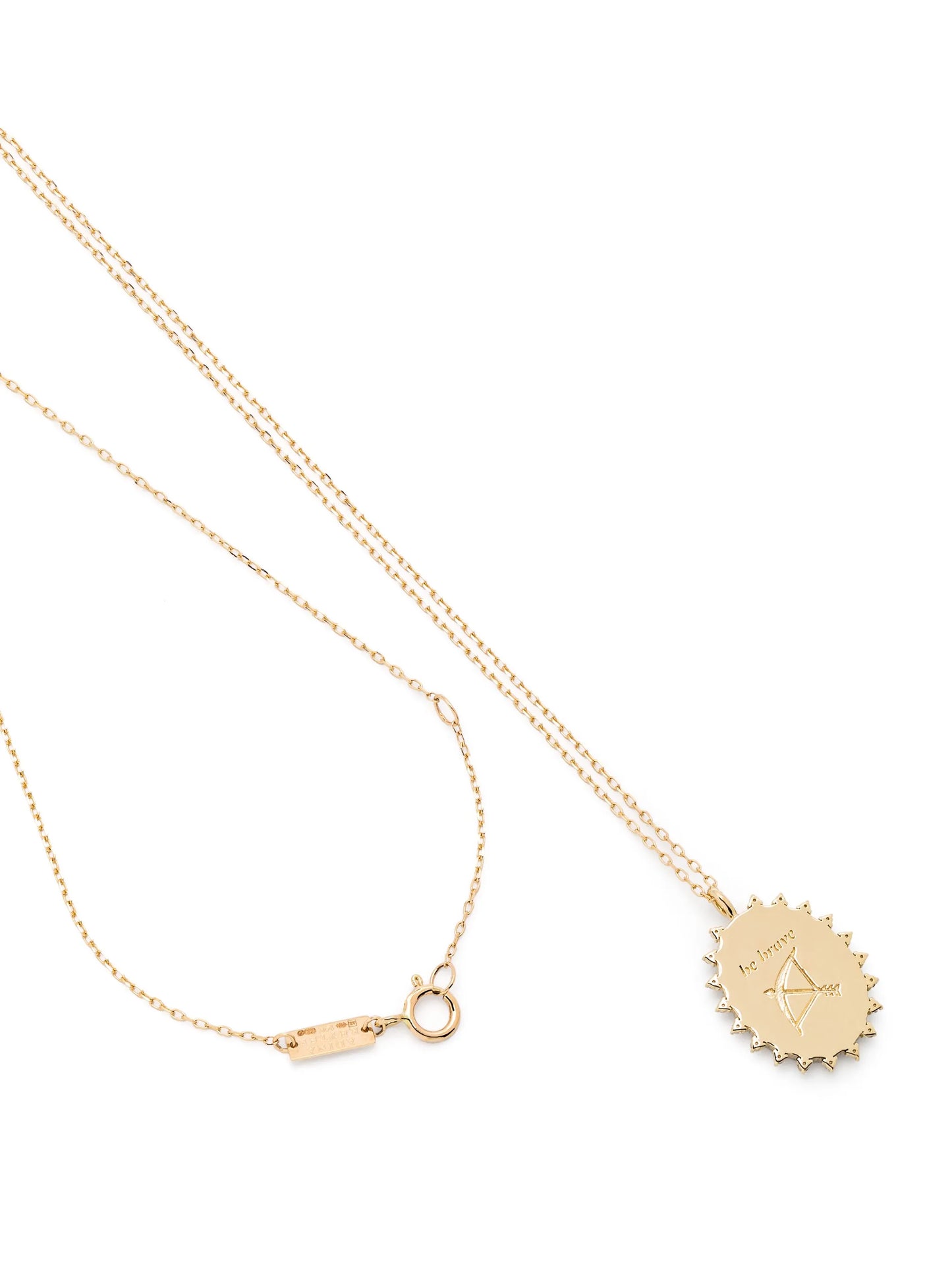 14kt gold Dragon ceramic and diamond pendant necklace