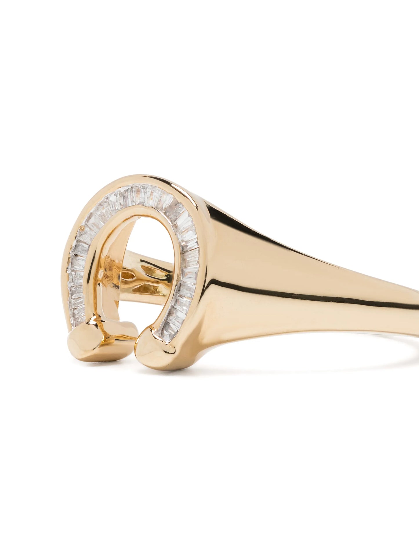 14kt yellow gold Horseshoe signet ring