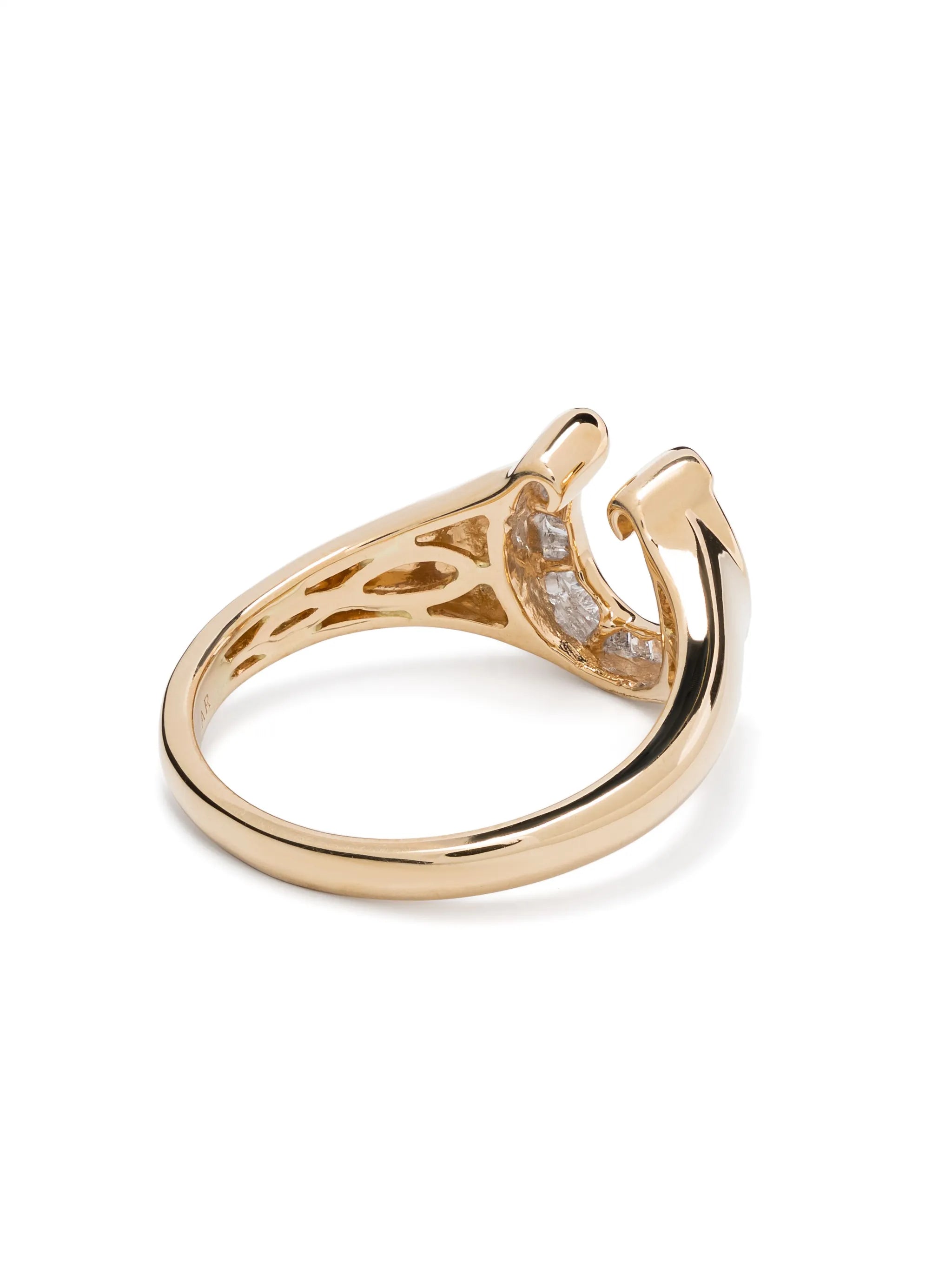 14kt yellow gold Horseshoe signet ring