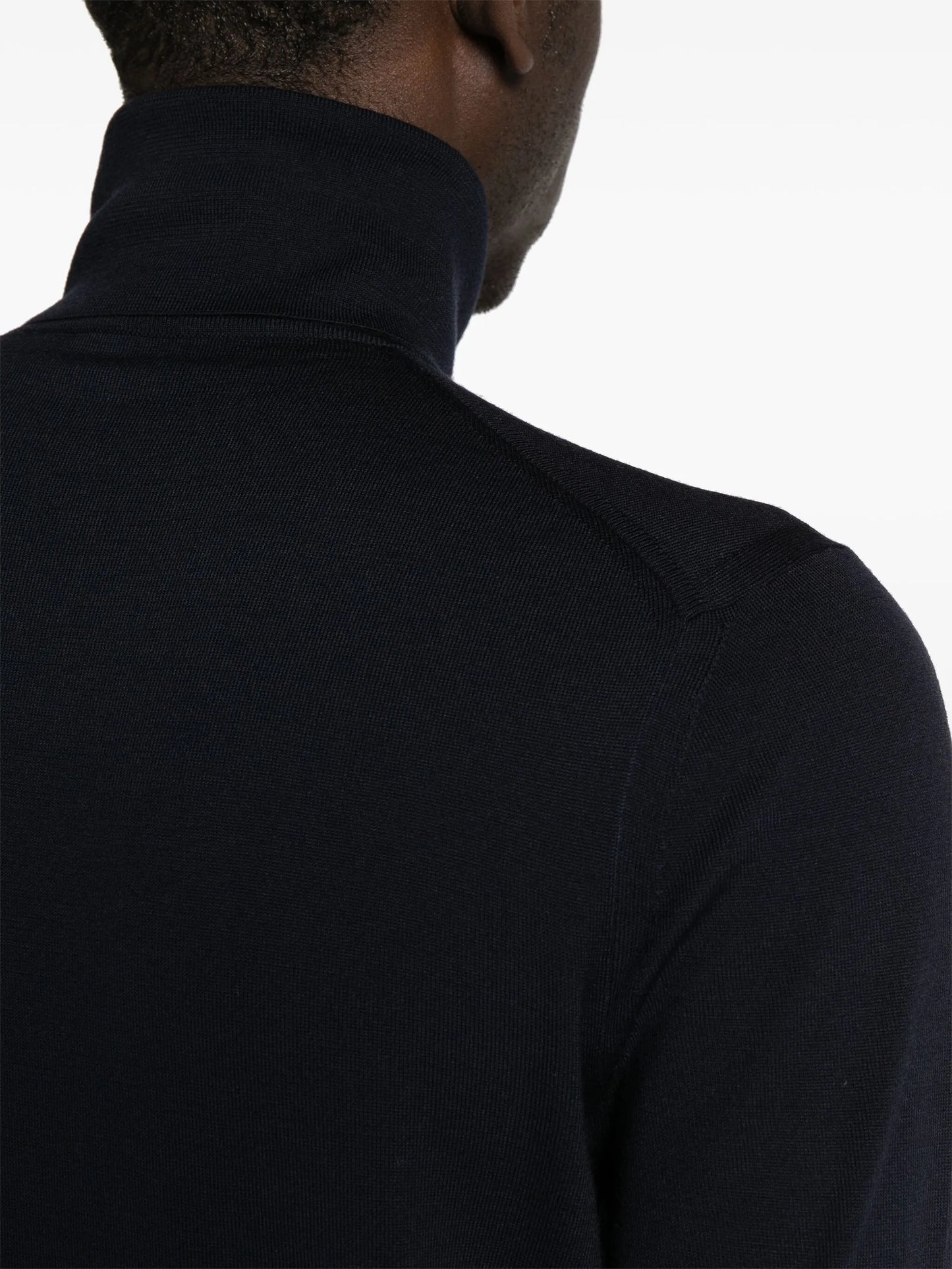roll-neck fine-knit jumper