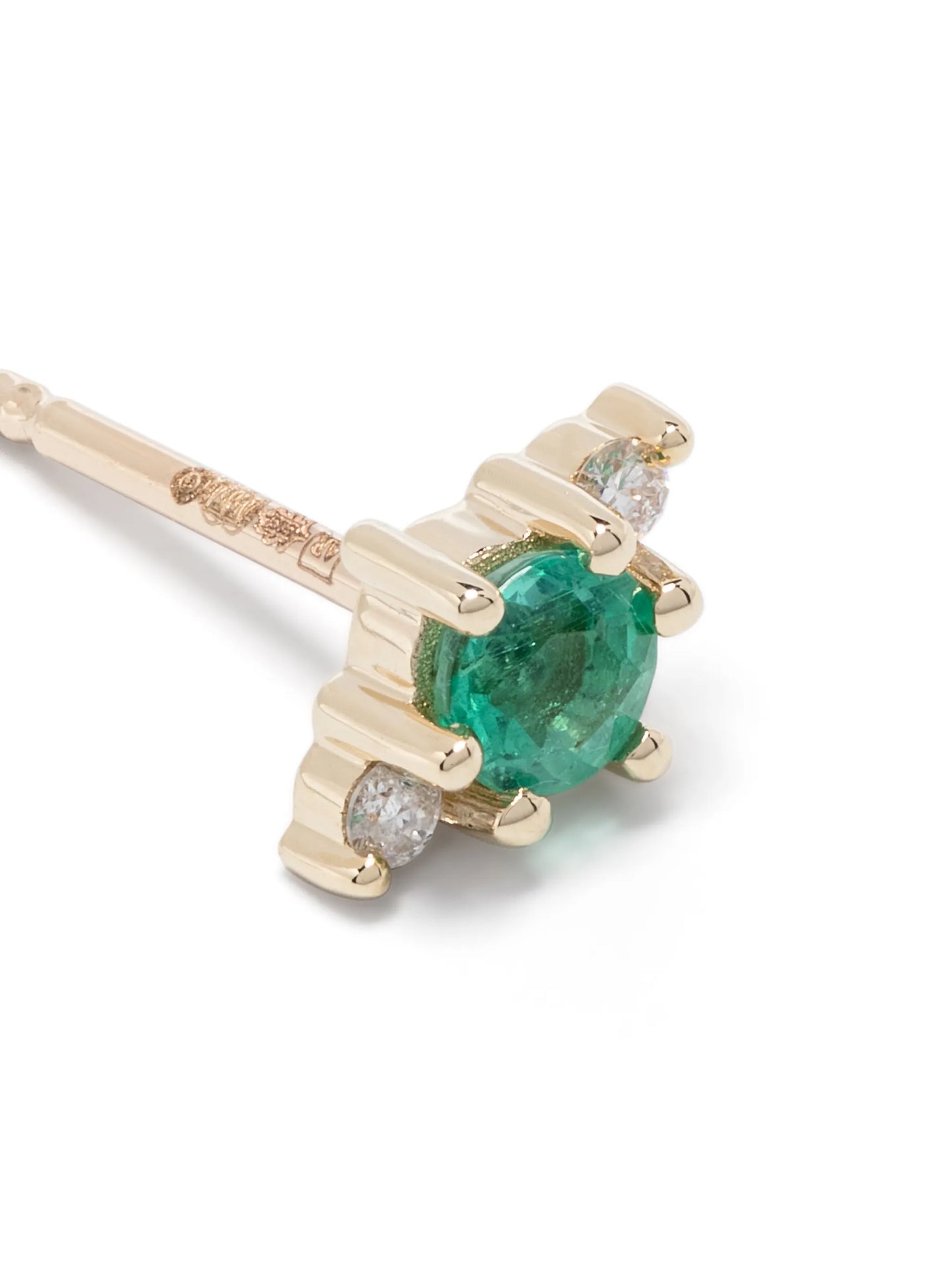 14kt yellow gold Trio Posts diamond stud earrings