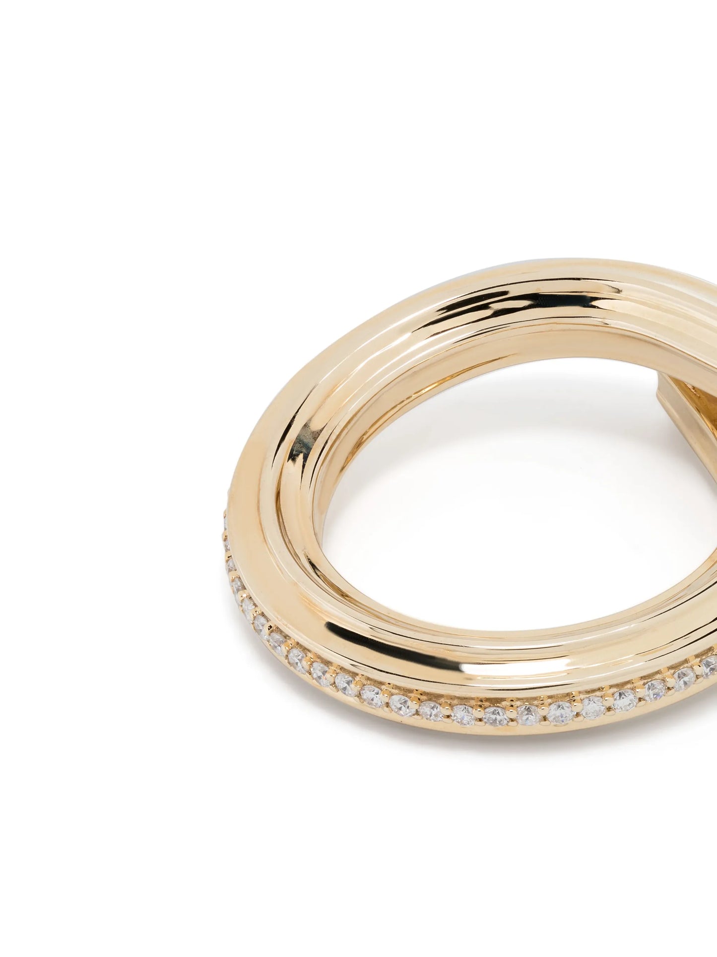 14kt yellow gold diamond Macaroni Eternity ring