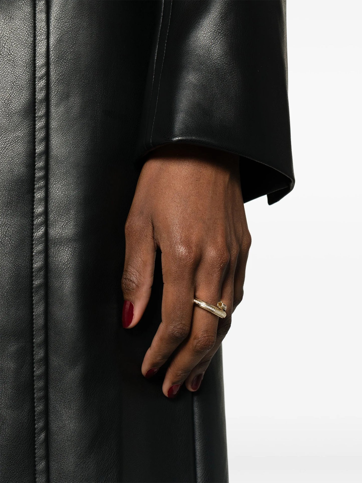 14kt yellow gold diamond Macaroni Eternity ring