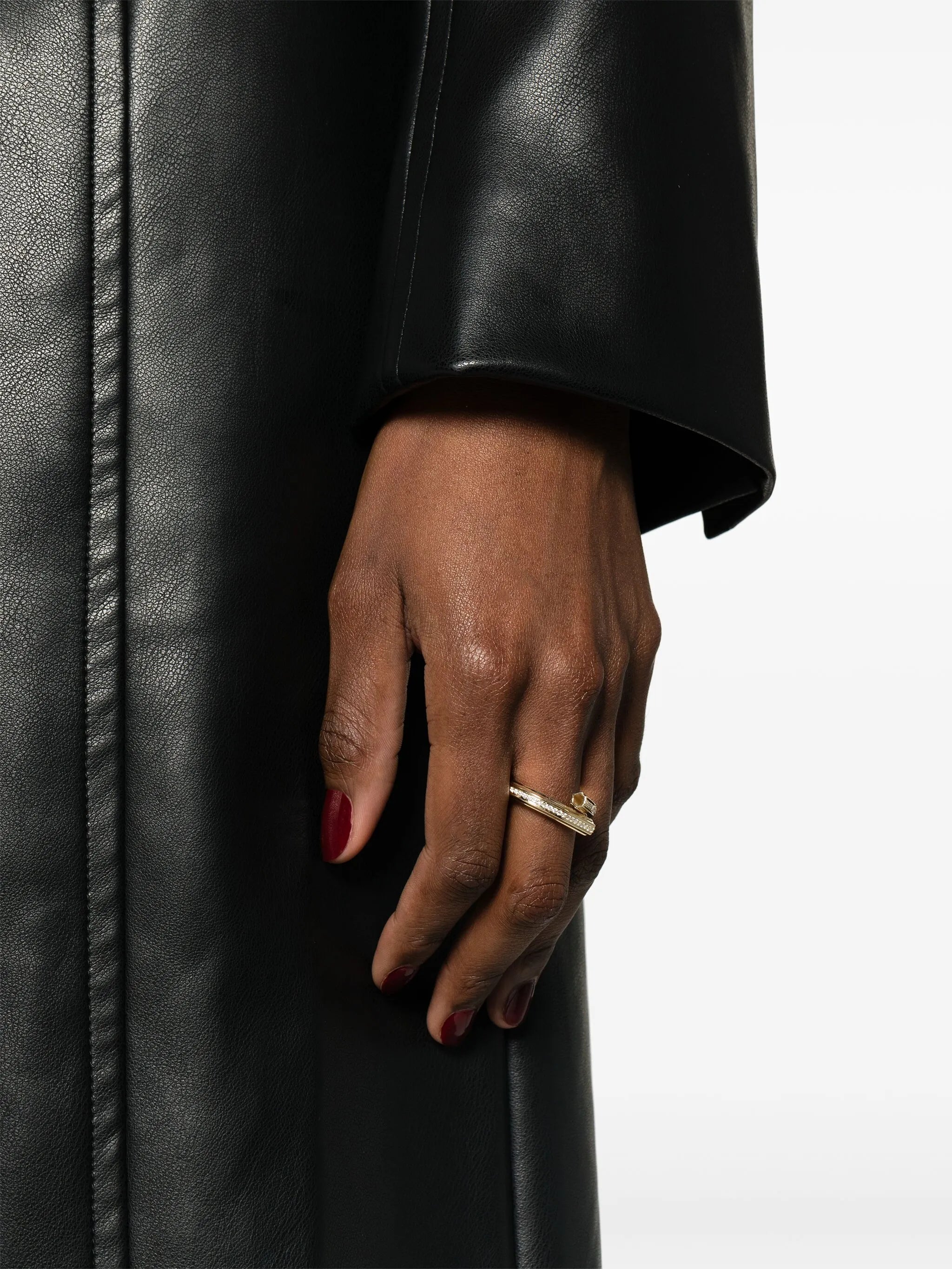 14kt yellow gold diamond Macaroni Eternity ring