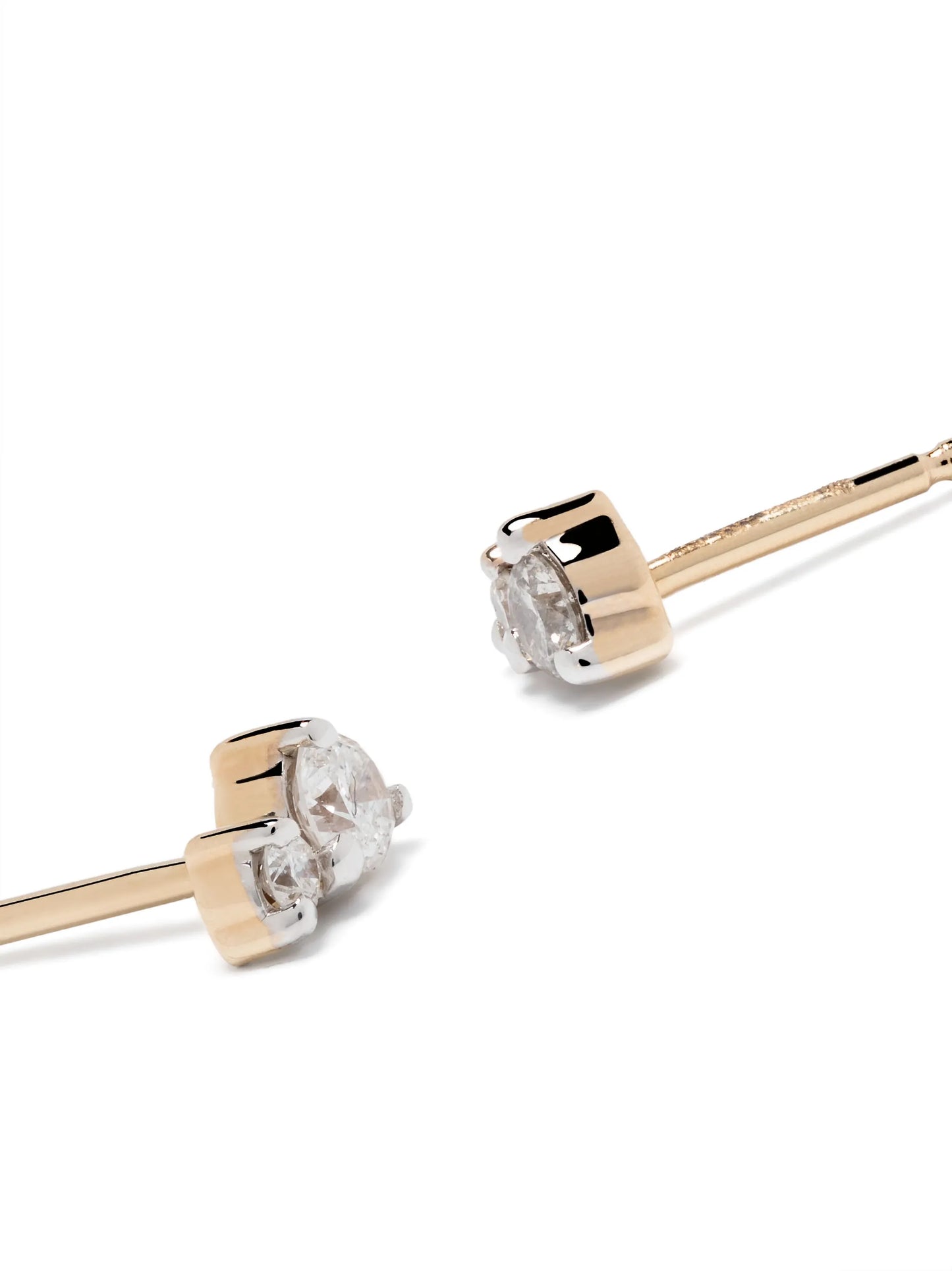 14kt yellow gold diamond amigos post-stud earrings