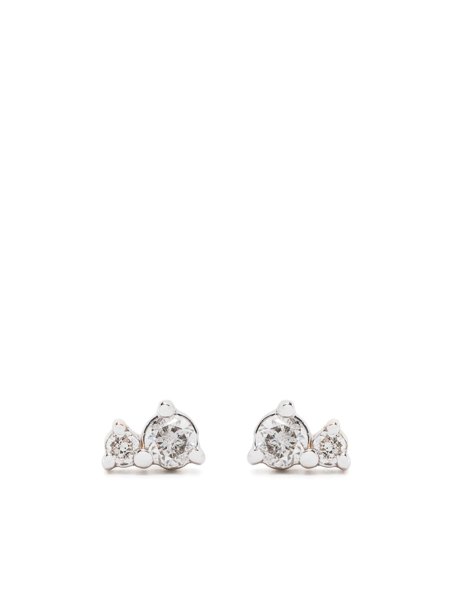 14kt yellow gold diamond amigos post-stud earrings