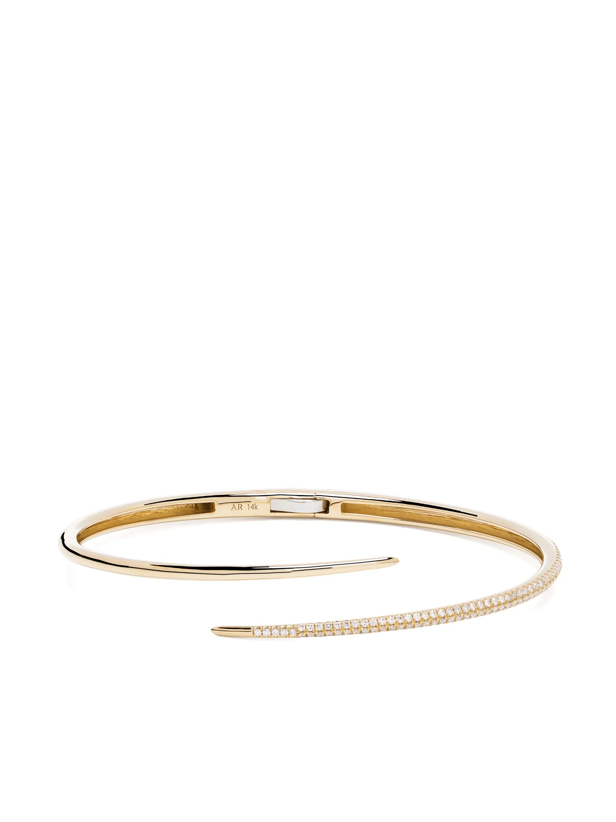 14kt yellow gold Thorn diamond cuff bracelet