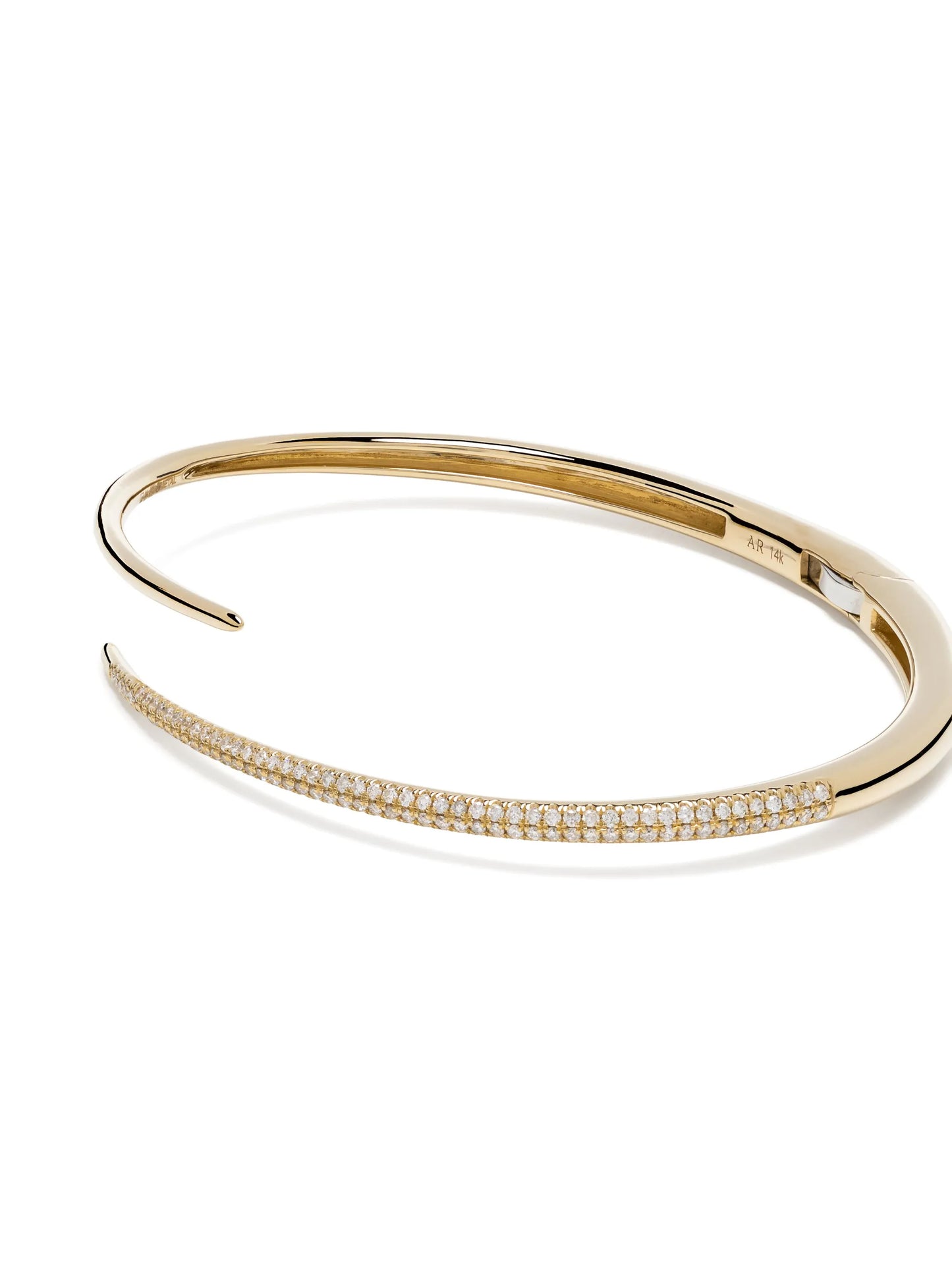 14kt yellow gold Thorn diamond cuff bracelet