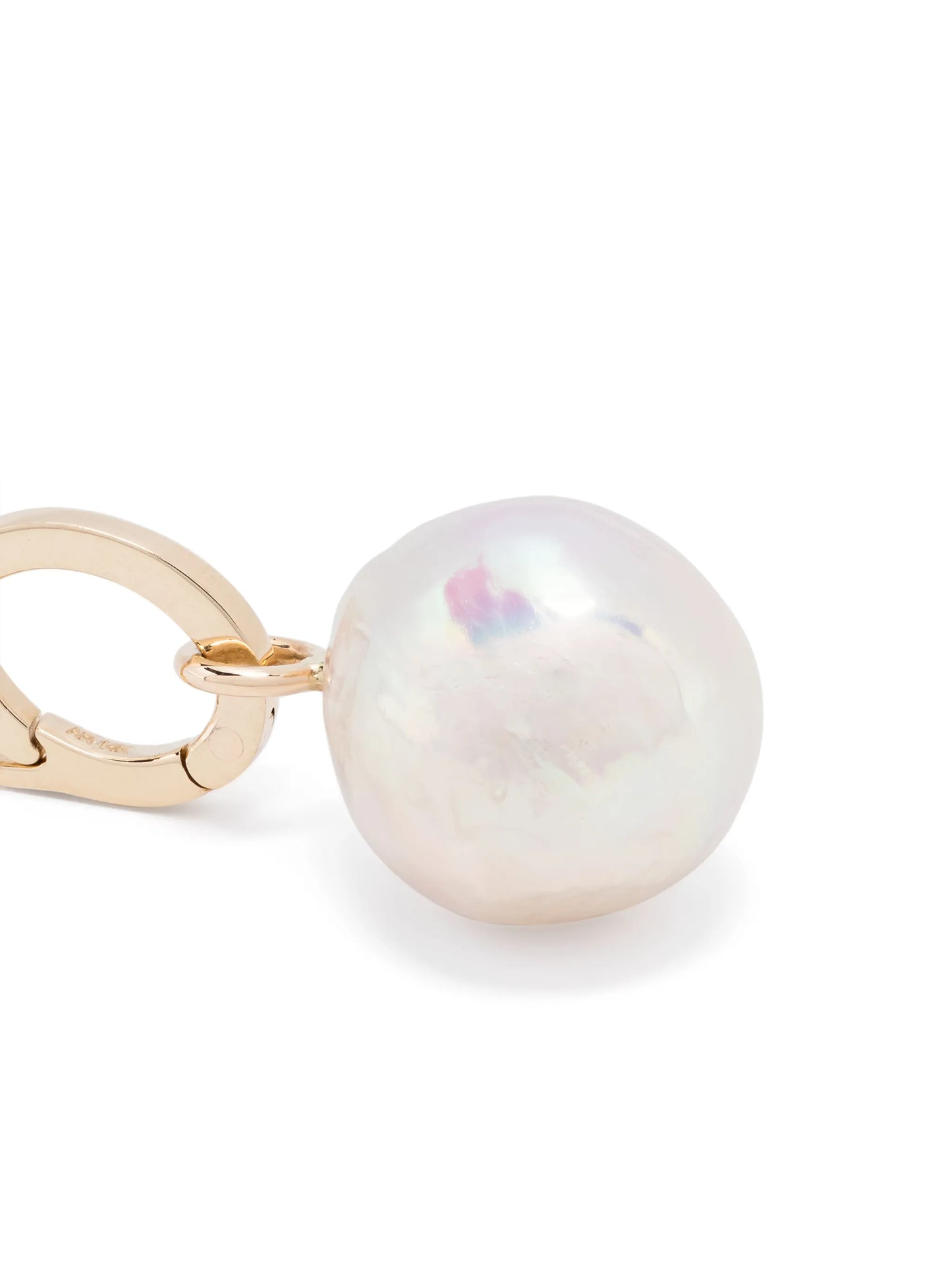 14kt yellow gold pearl drop hinged charm