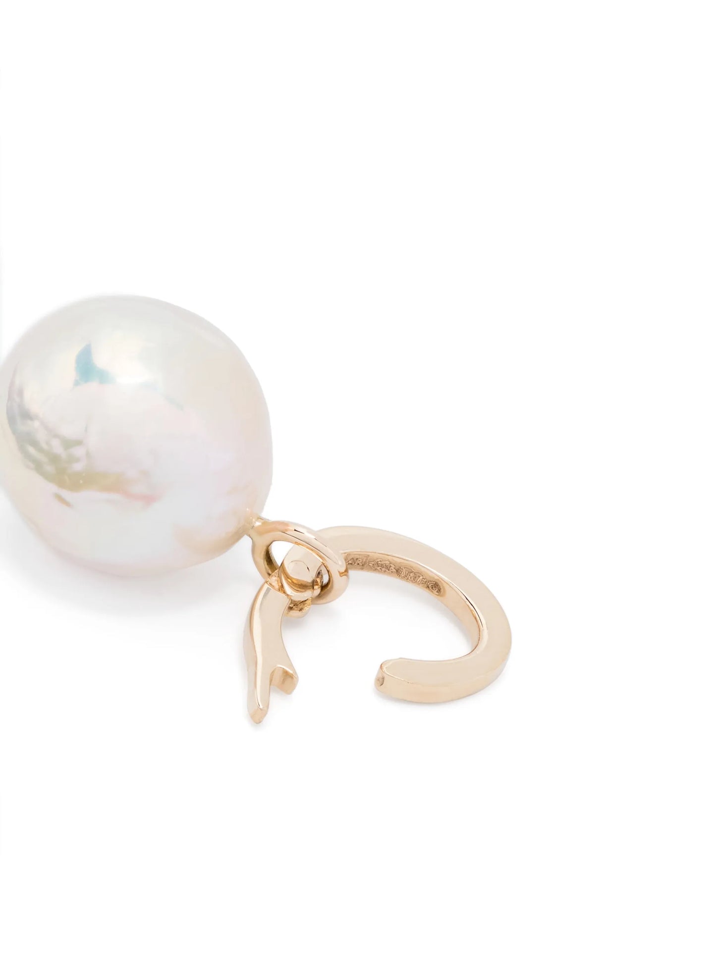 14kt yellow gold pearl drop hinged charm