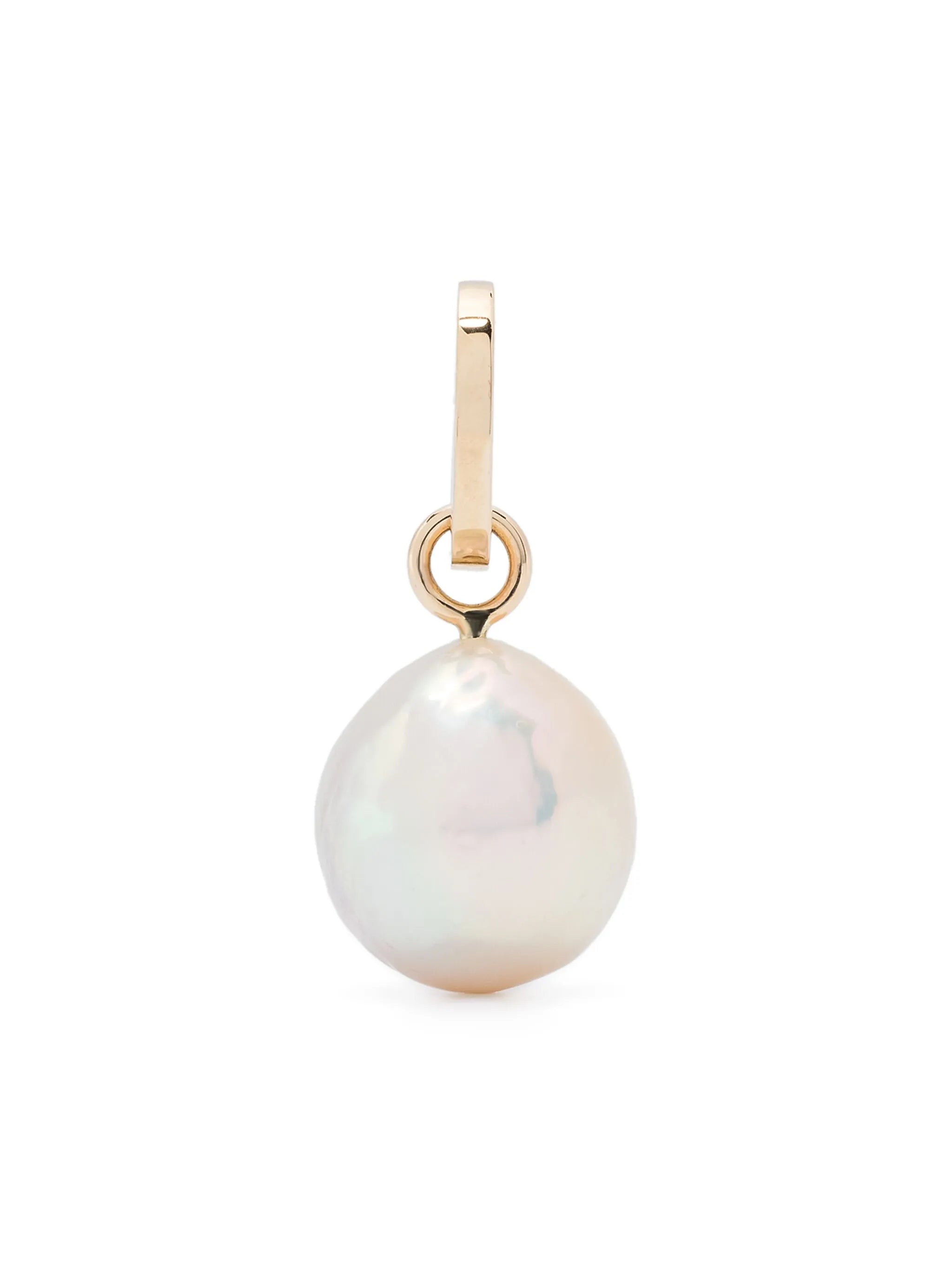 14kt yellow gold pearl drop hinged charm