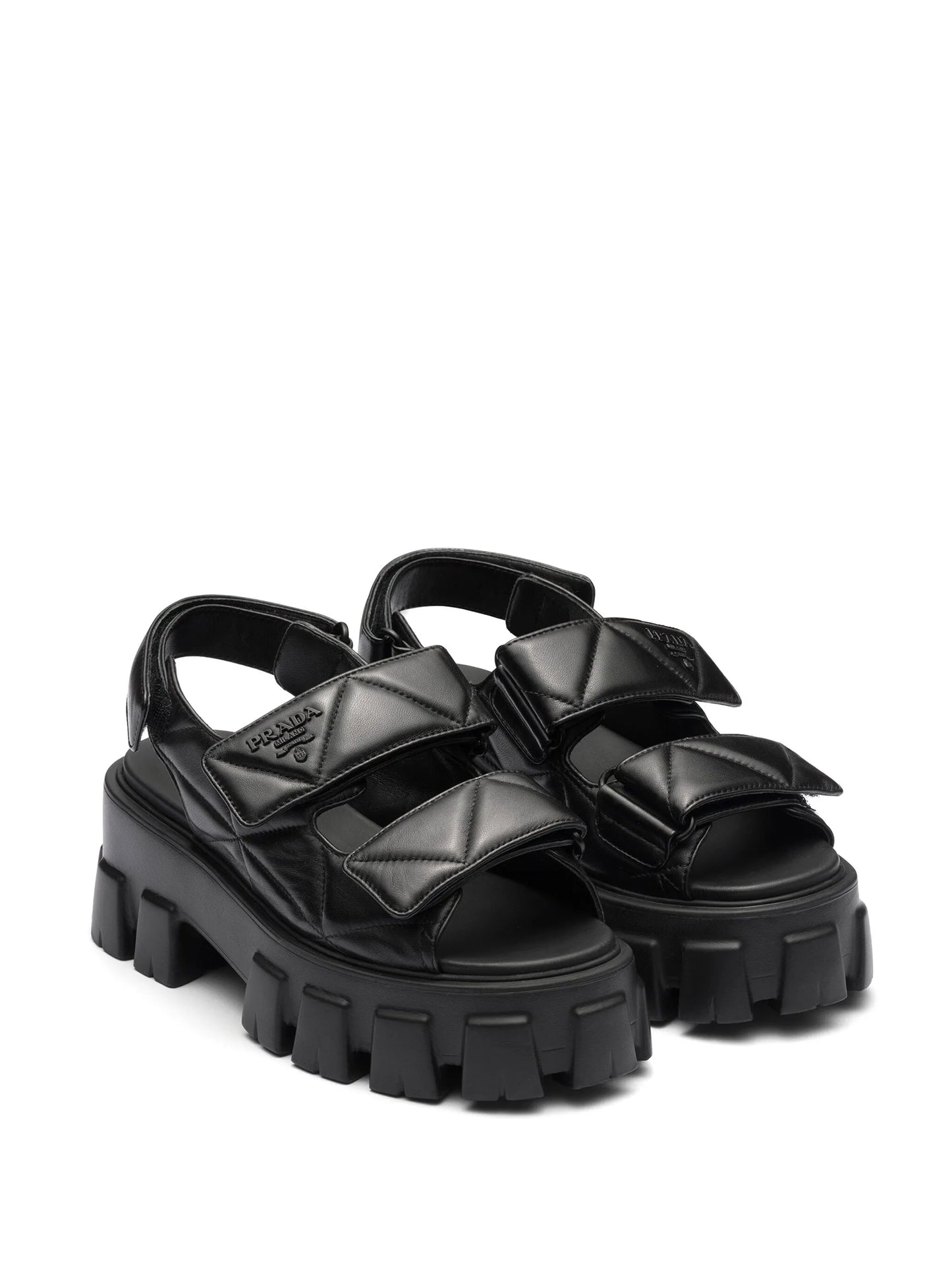 Monolith quilted leather sandals