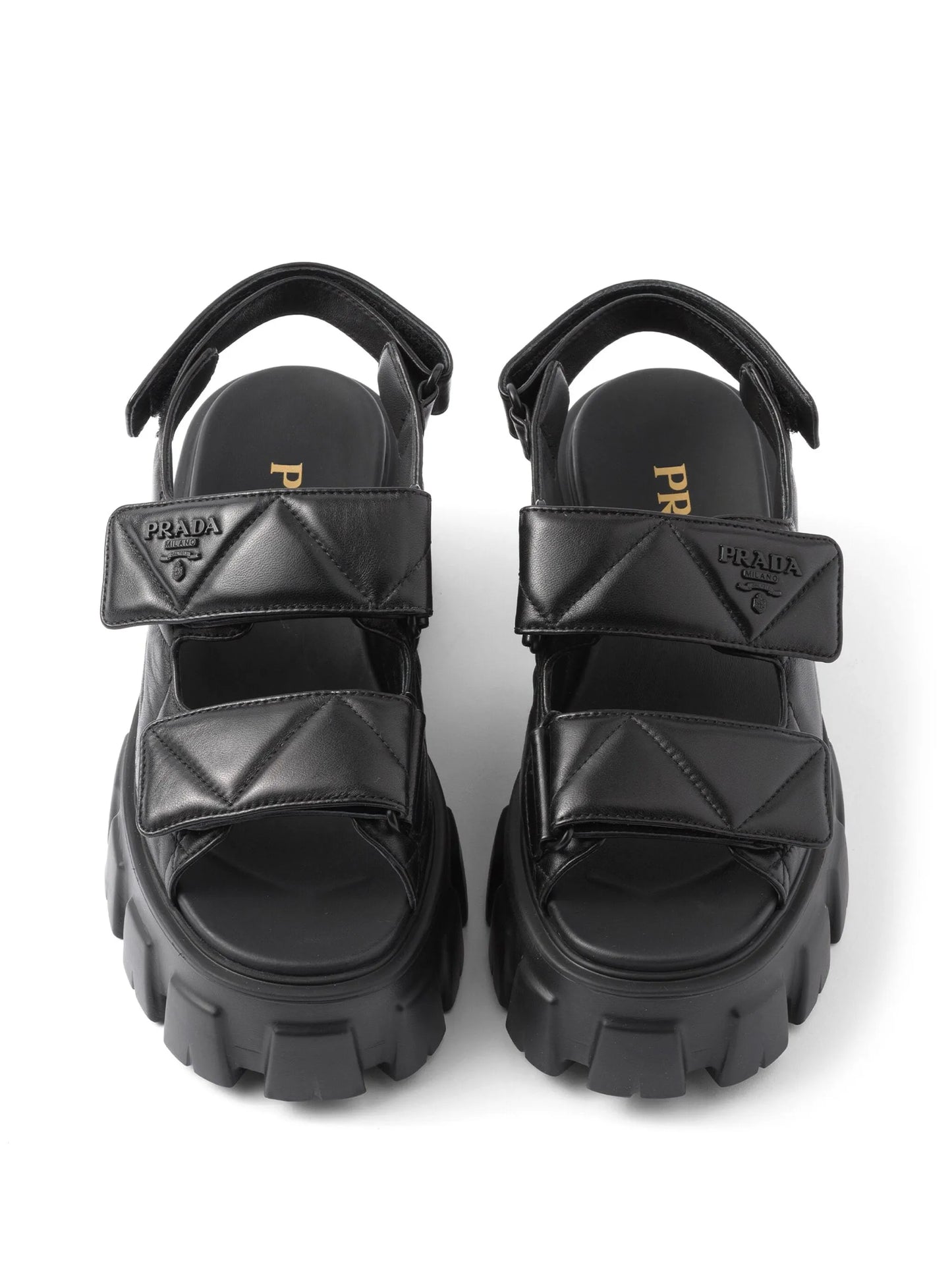 Monolith quilted leather sandals