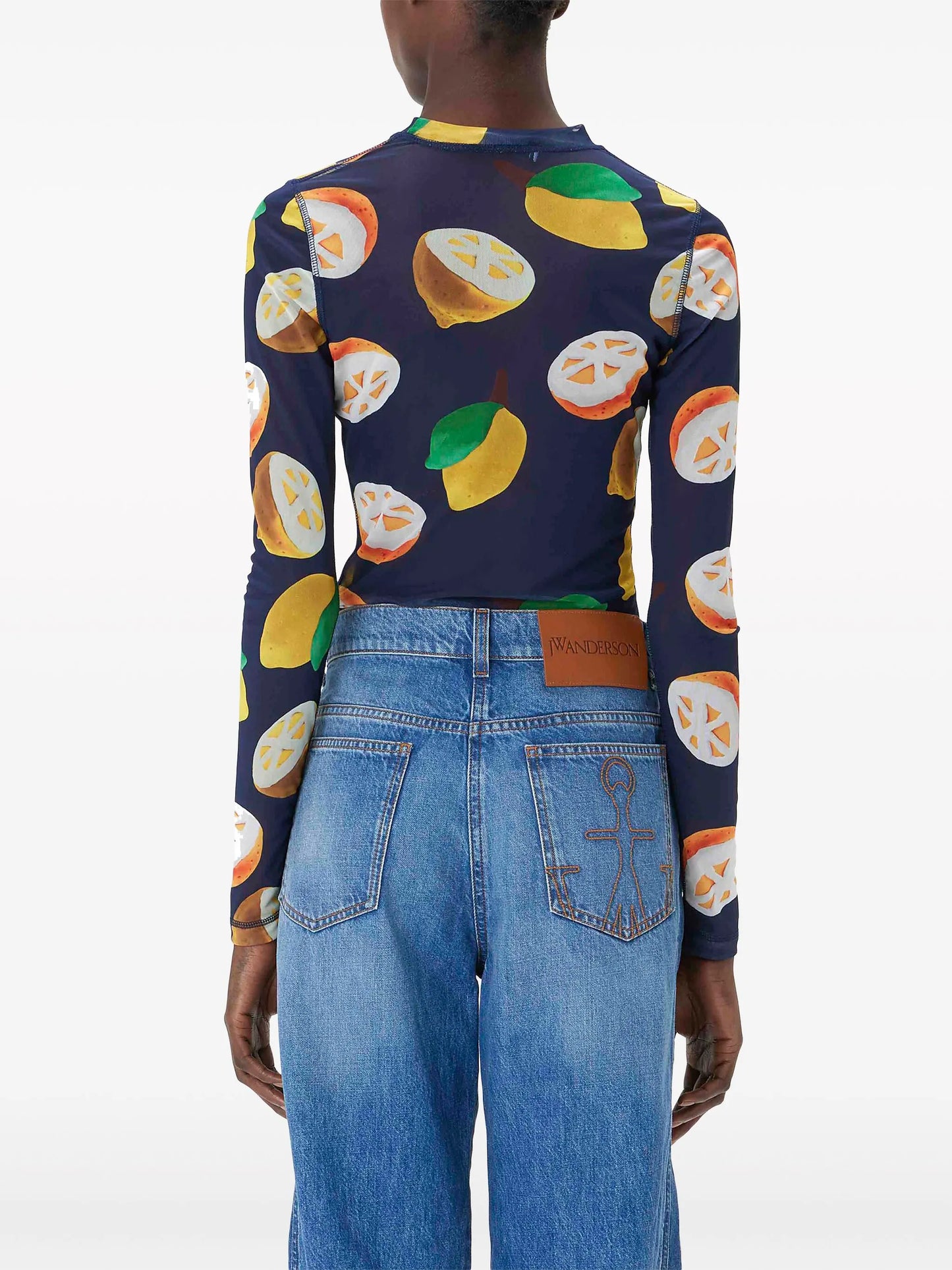long-sleeve mesh top