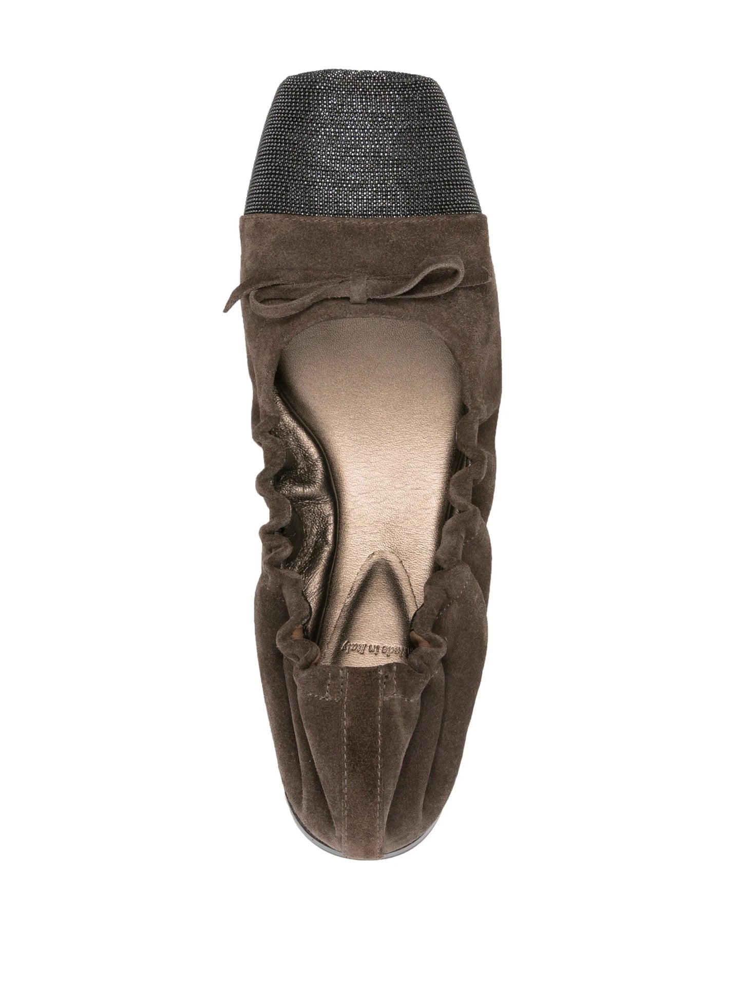 beaded leather ballerina shoes