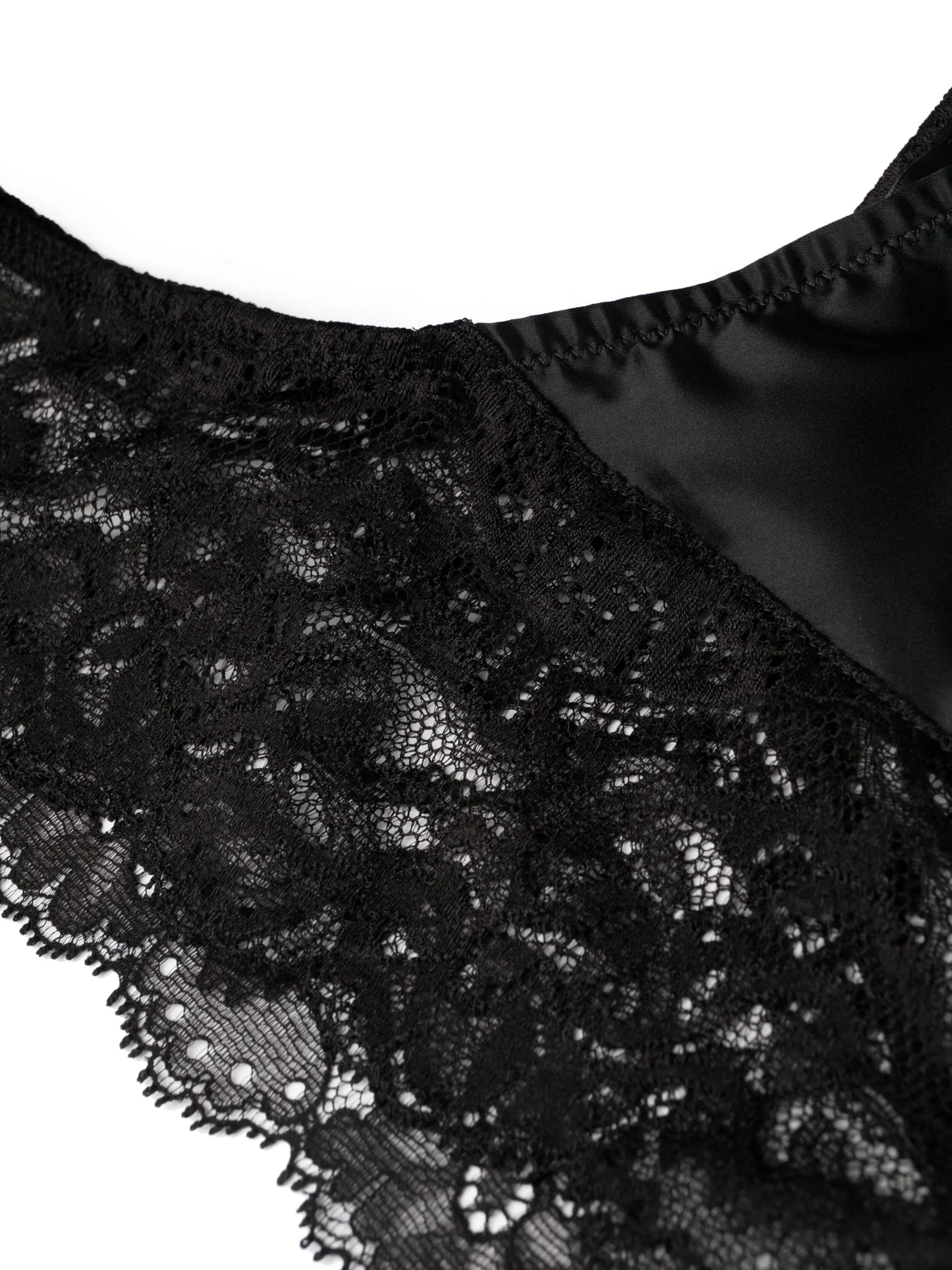 high-cut lace-panelled thongs
