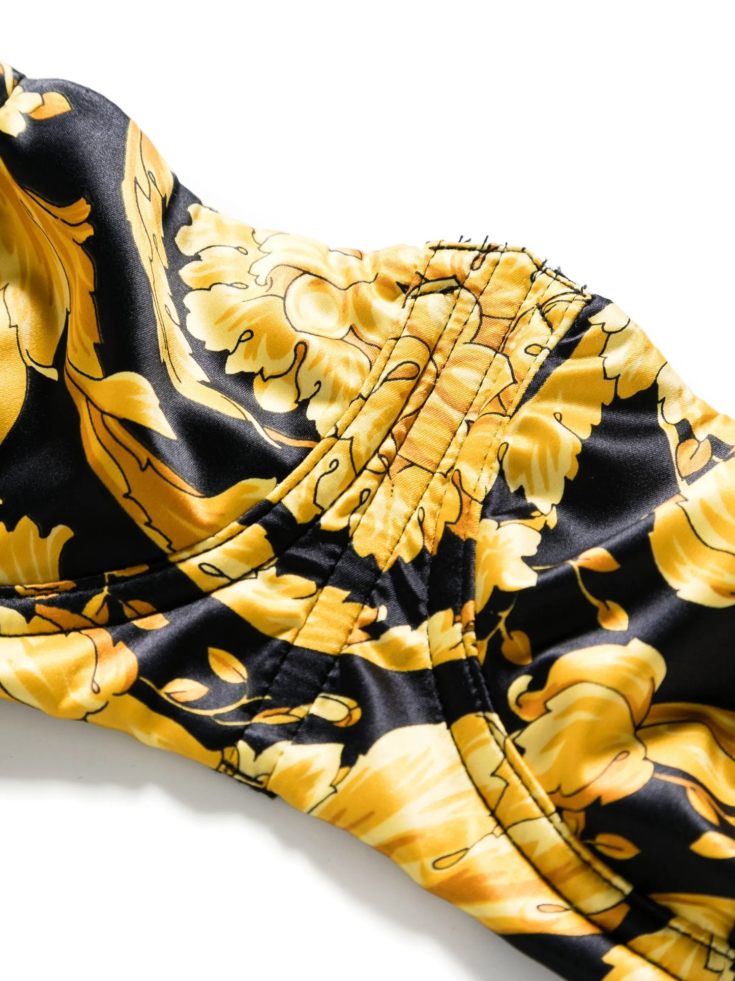 Barocco-print balconette bra