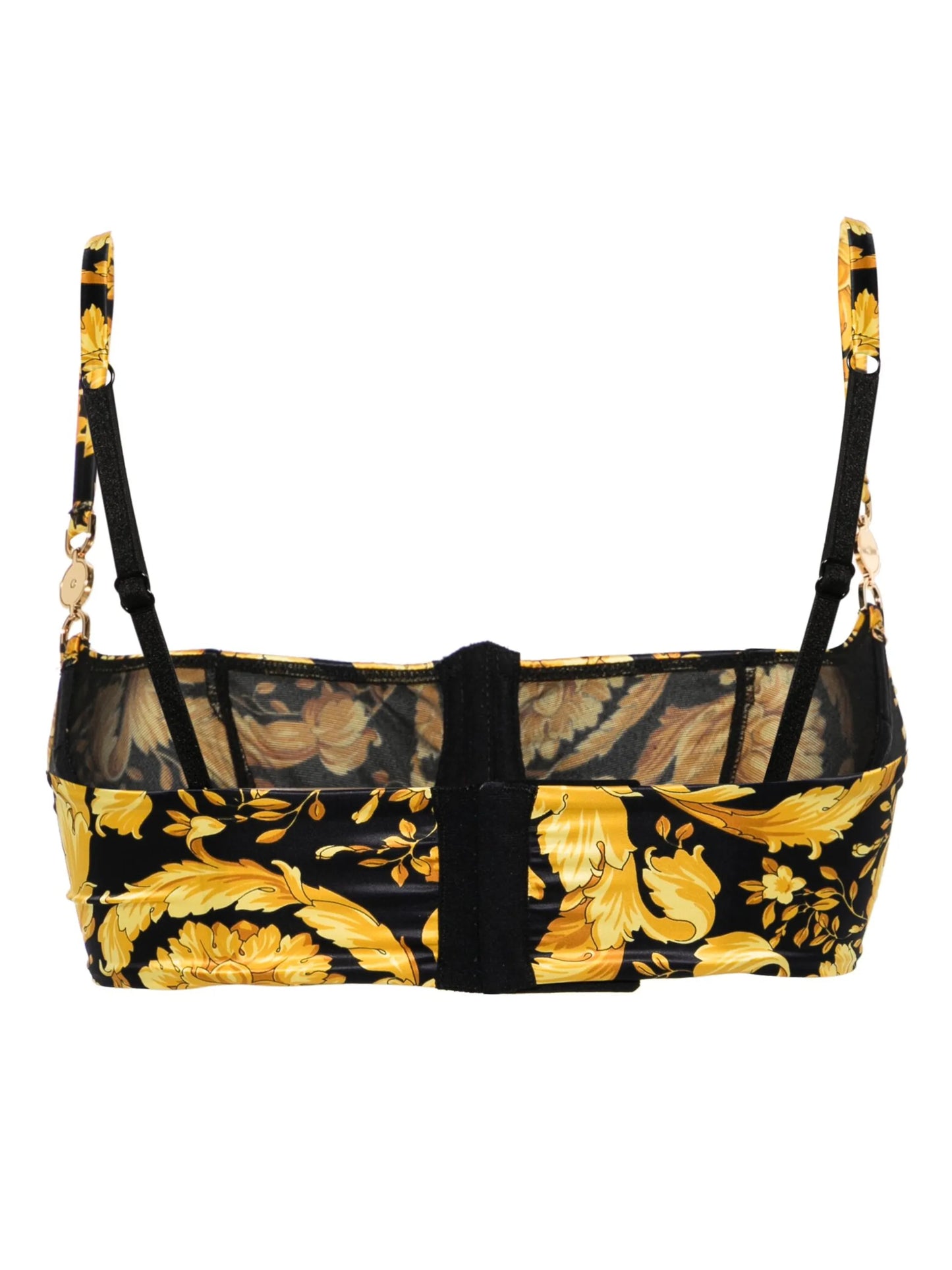 Barocco-print balconette bra