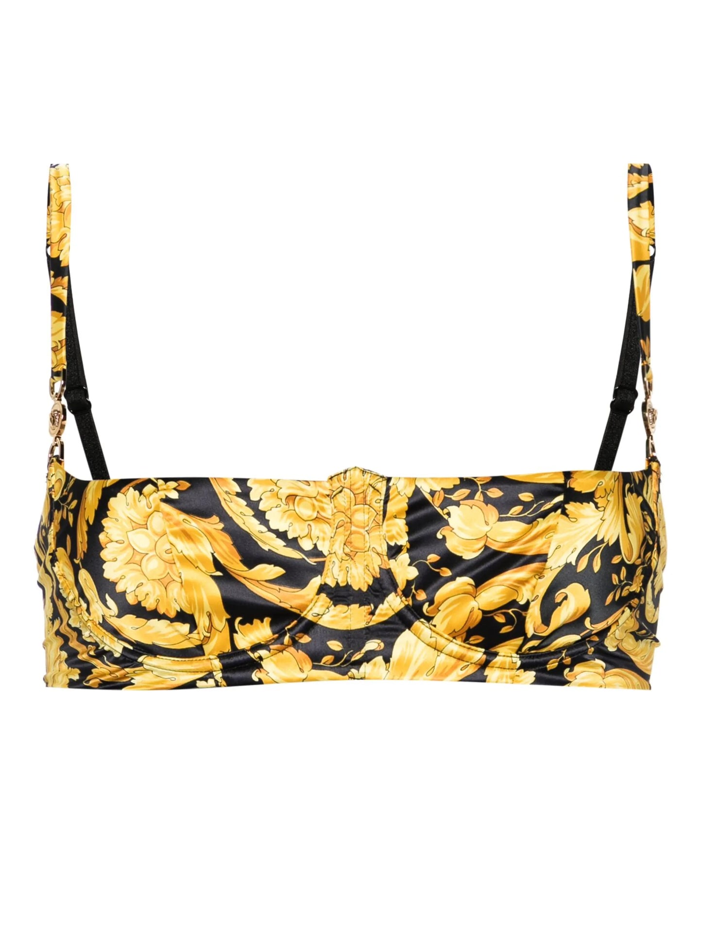 Barocco-print balconette bra