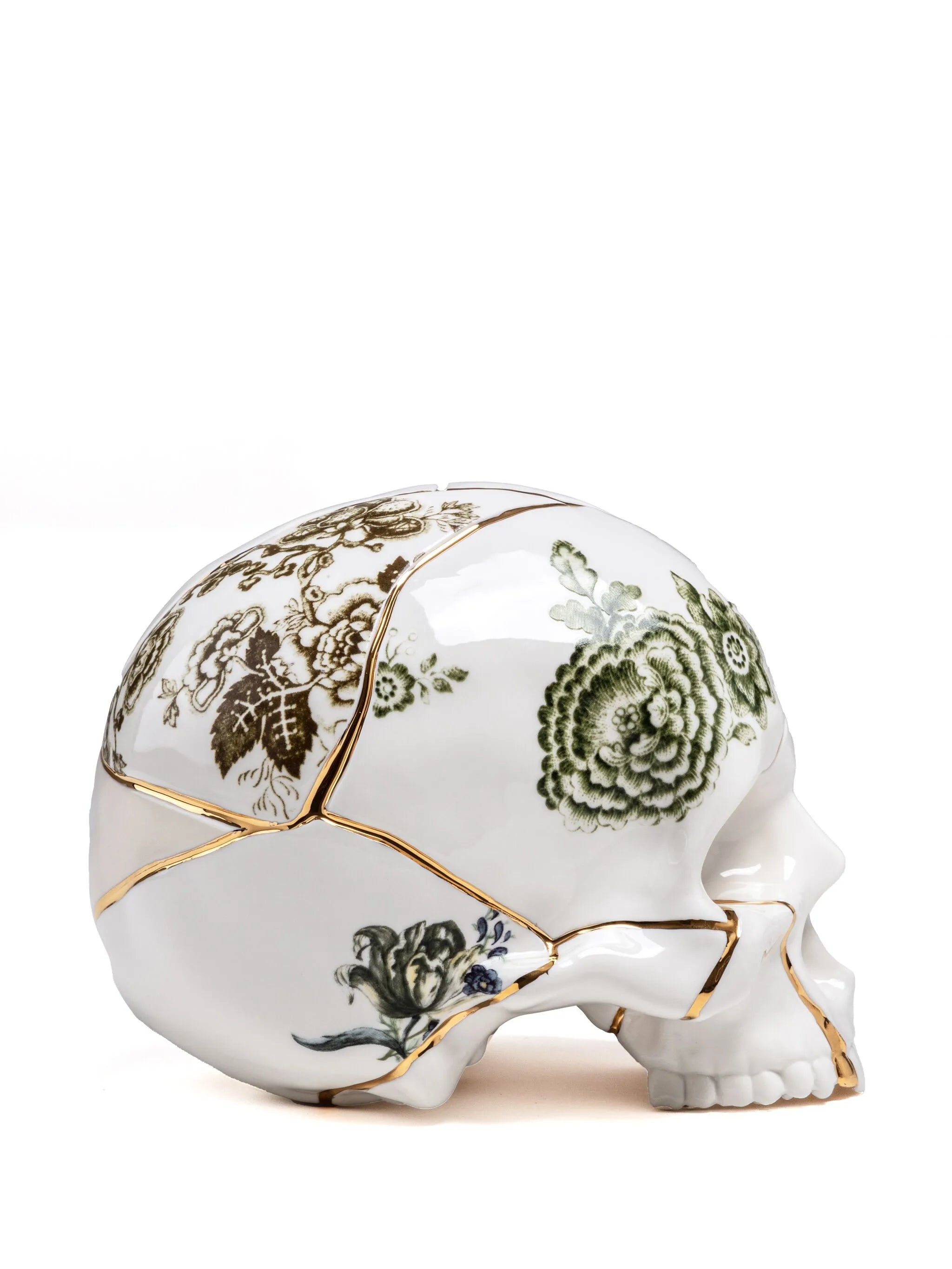 x Marcantonio Raimondi Malerba Kintsugi porcelain skull