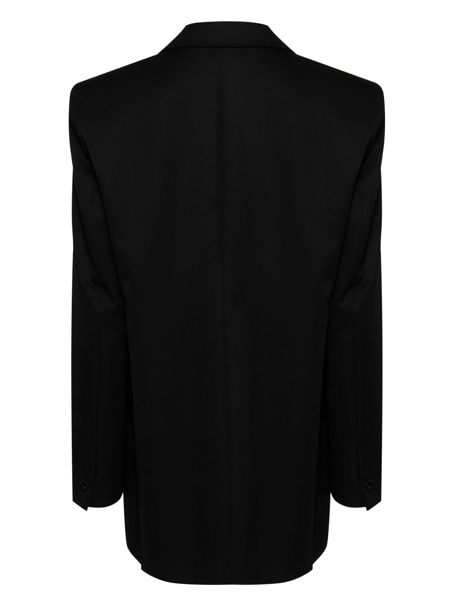 satin-lapels double-breasted blazer
