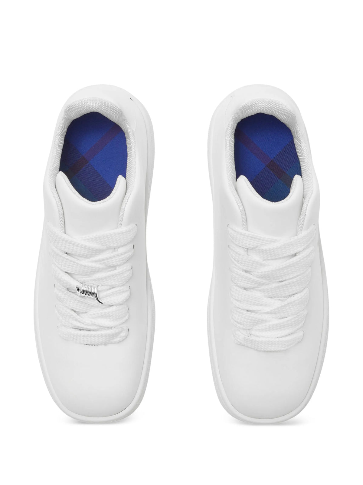 Box logo-debossed leather sneakers