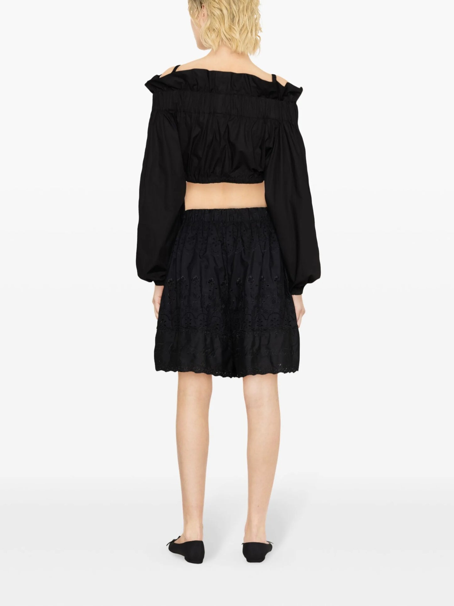 bow-detail crop top