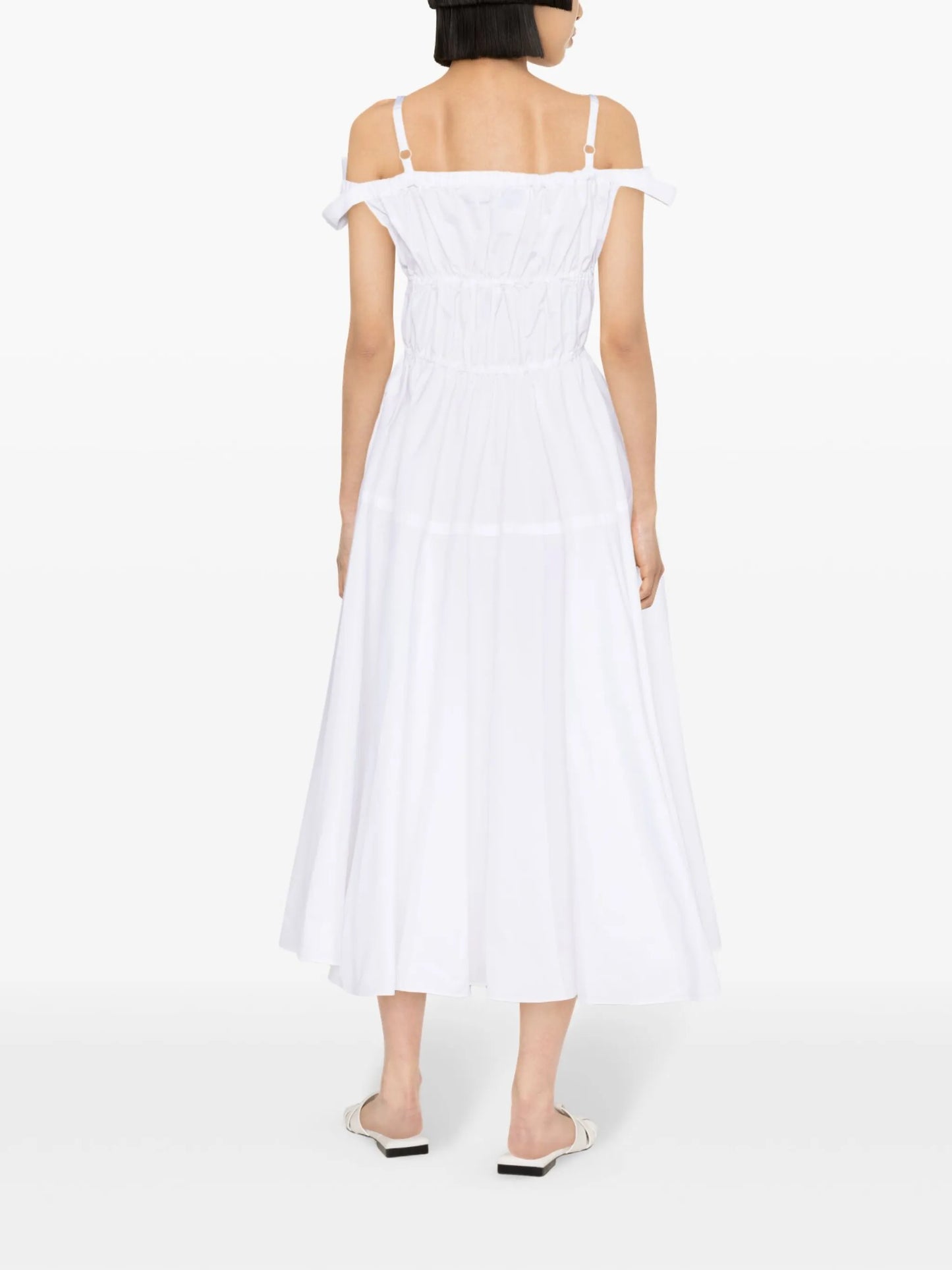bow-detail cocktail midi dress