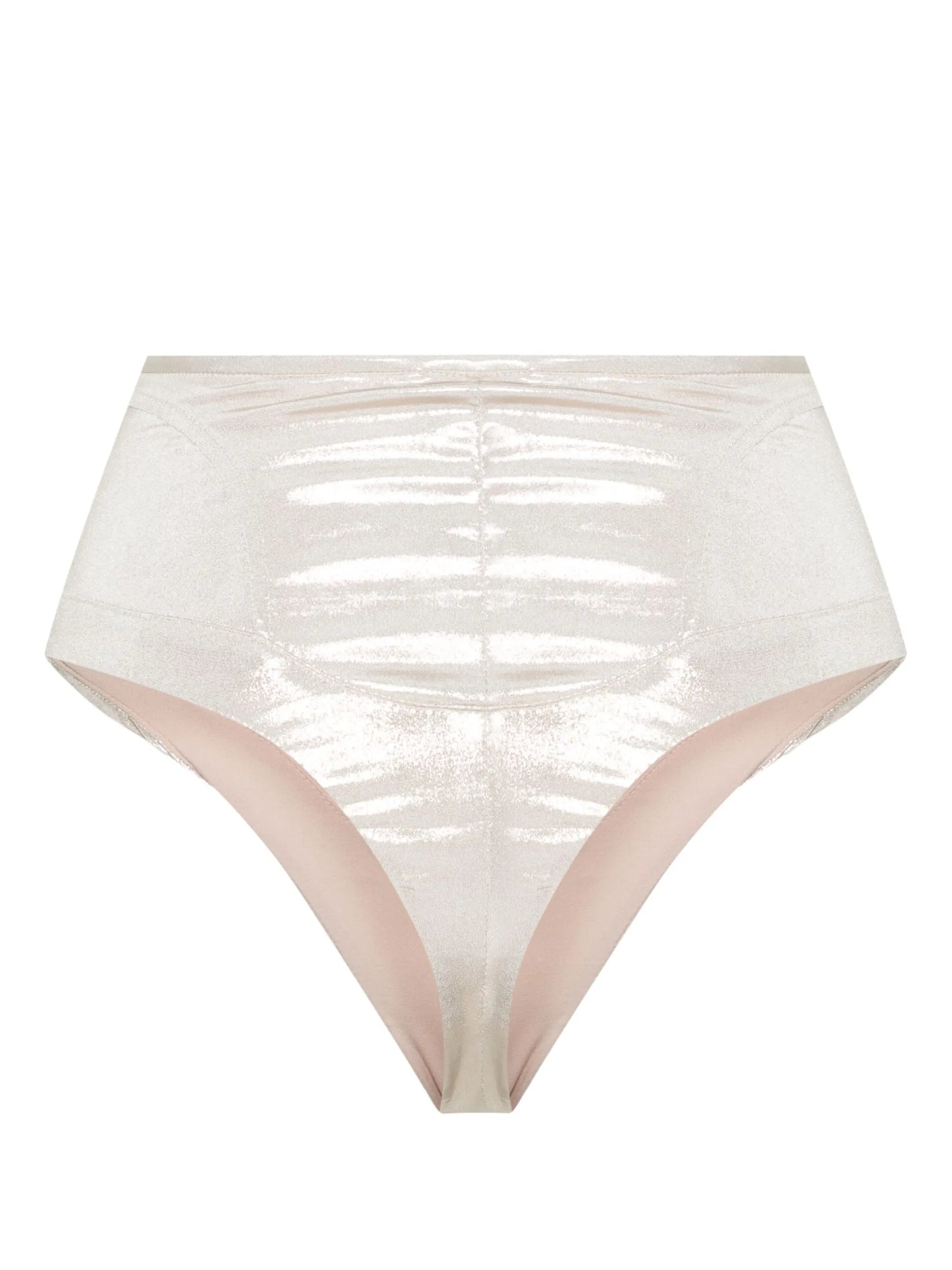 high-waisted lamé bikini briefs