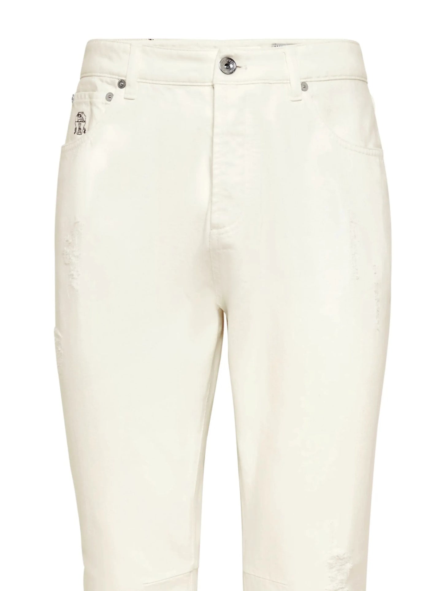 mid-rise straight-leg jeans