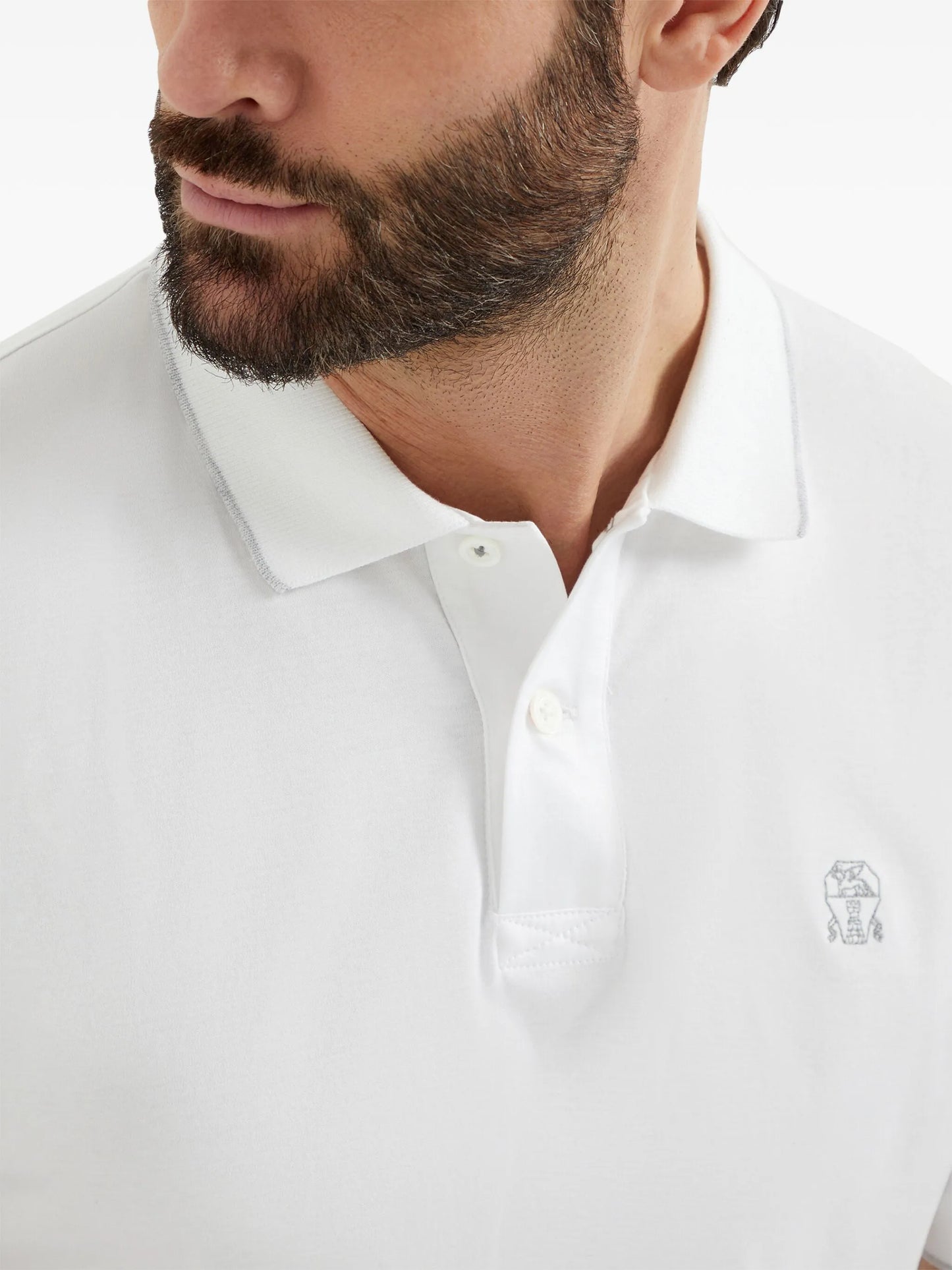 logo-embroidered cotton polo shirt