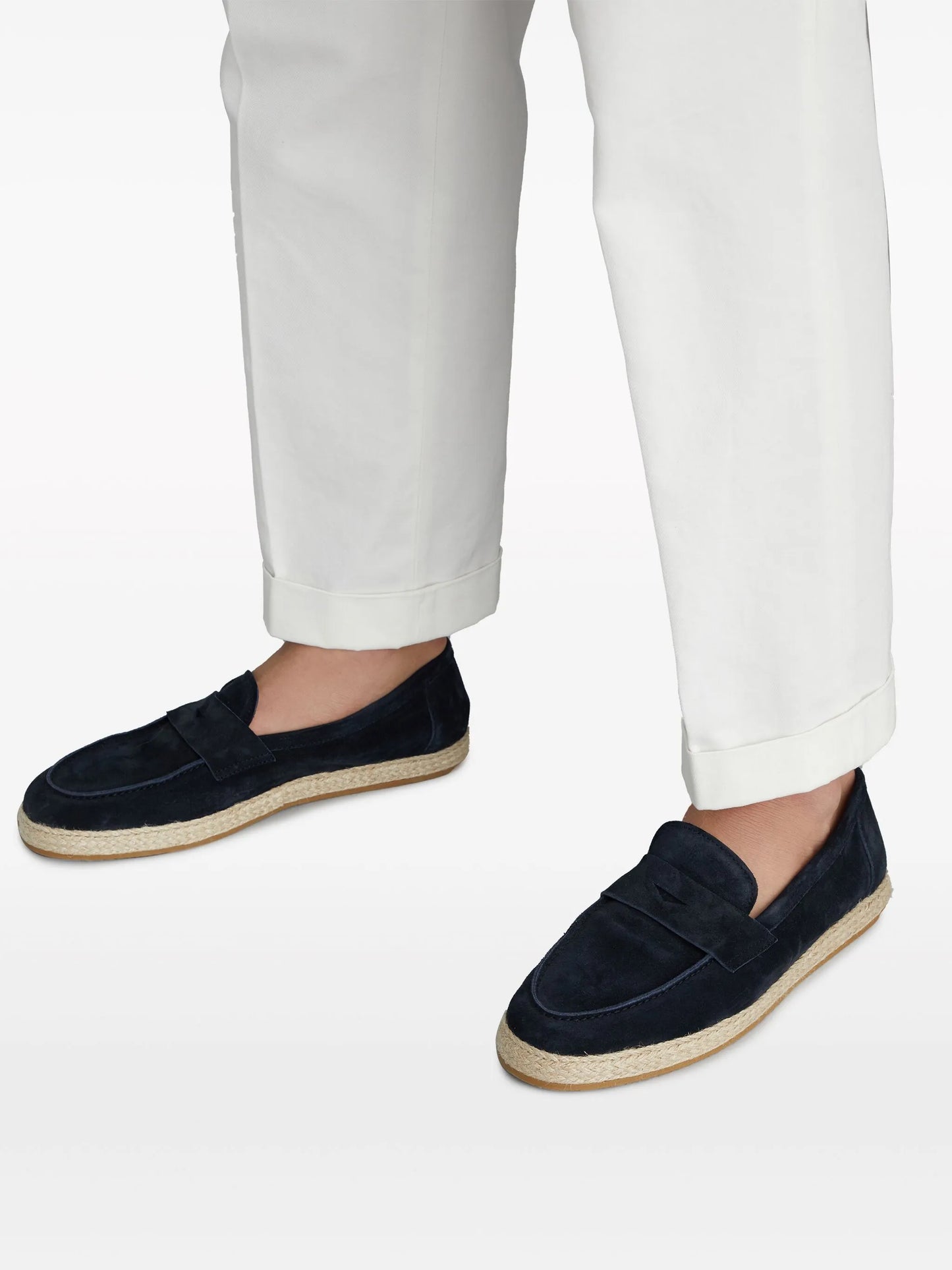 suede espadrille loafers