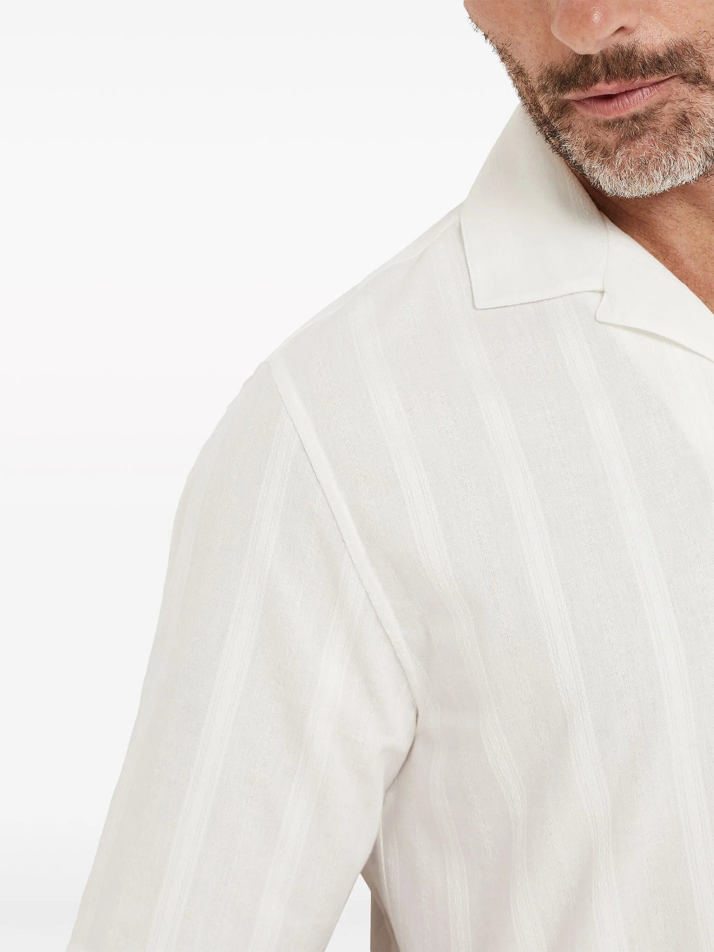 stripe-pattern cotton shirt