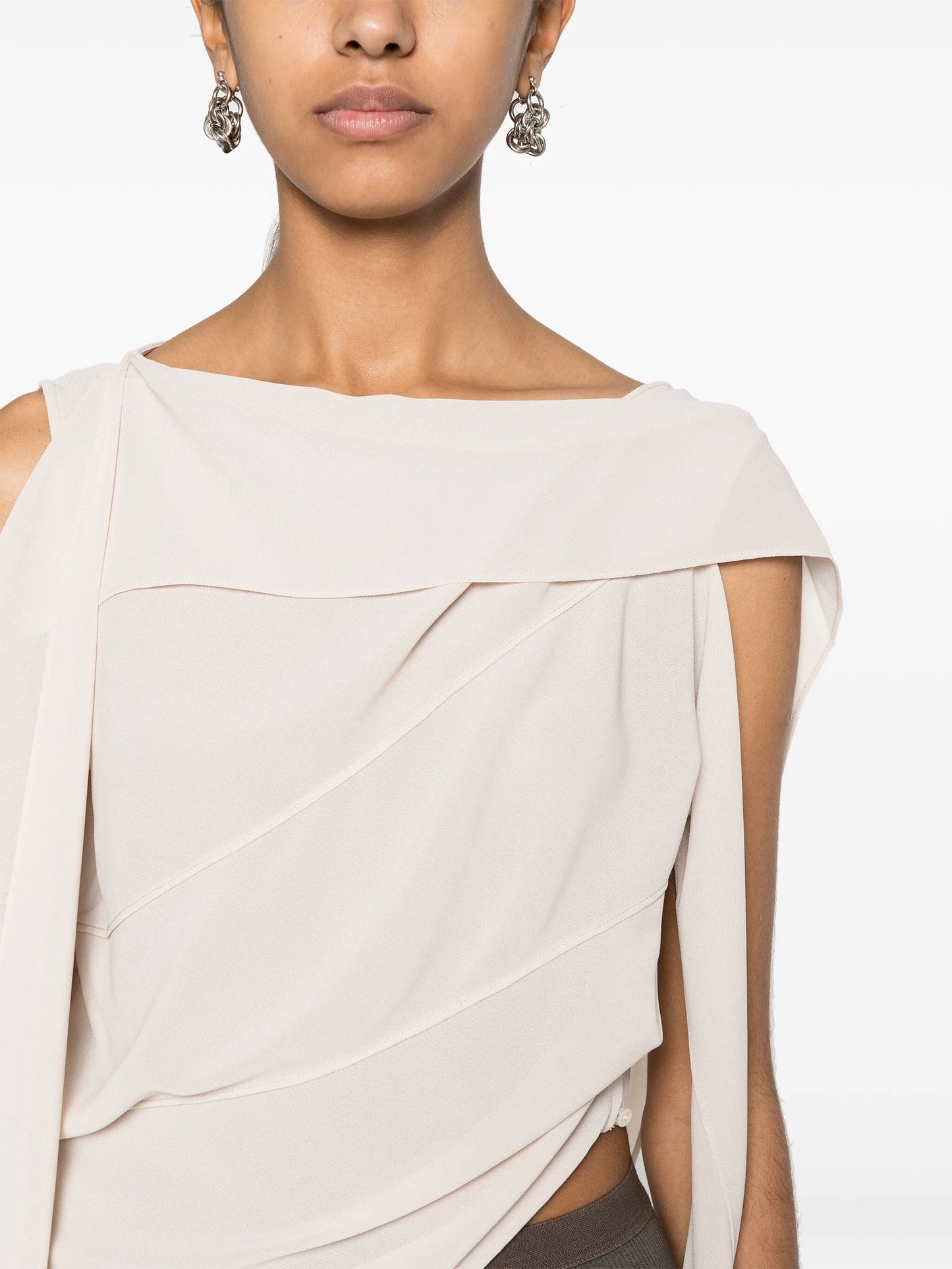 draped-design blouse