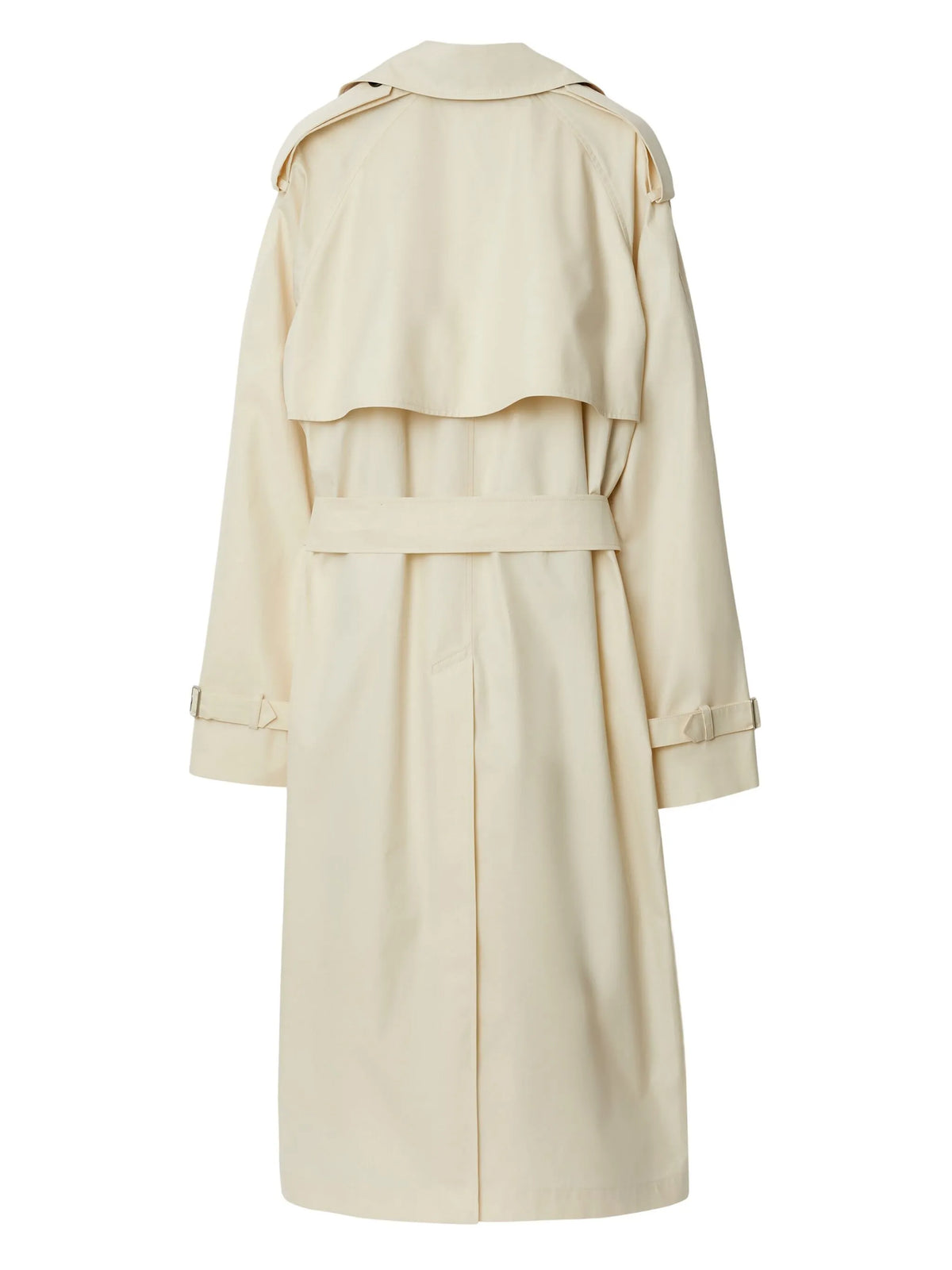 double-breasted cotton trench coat