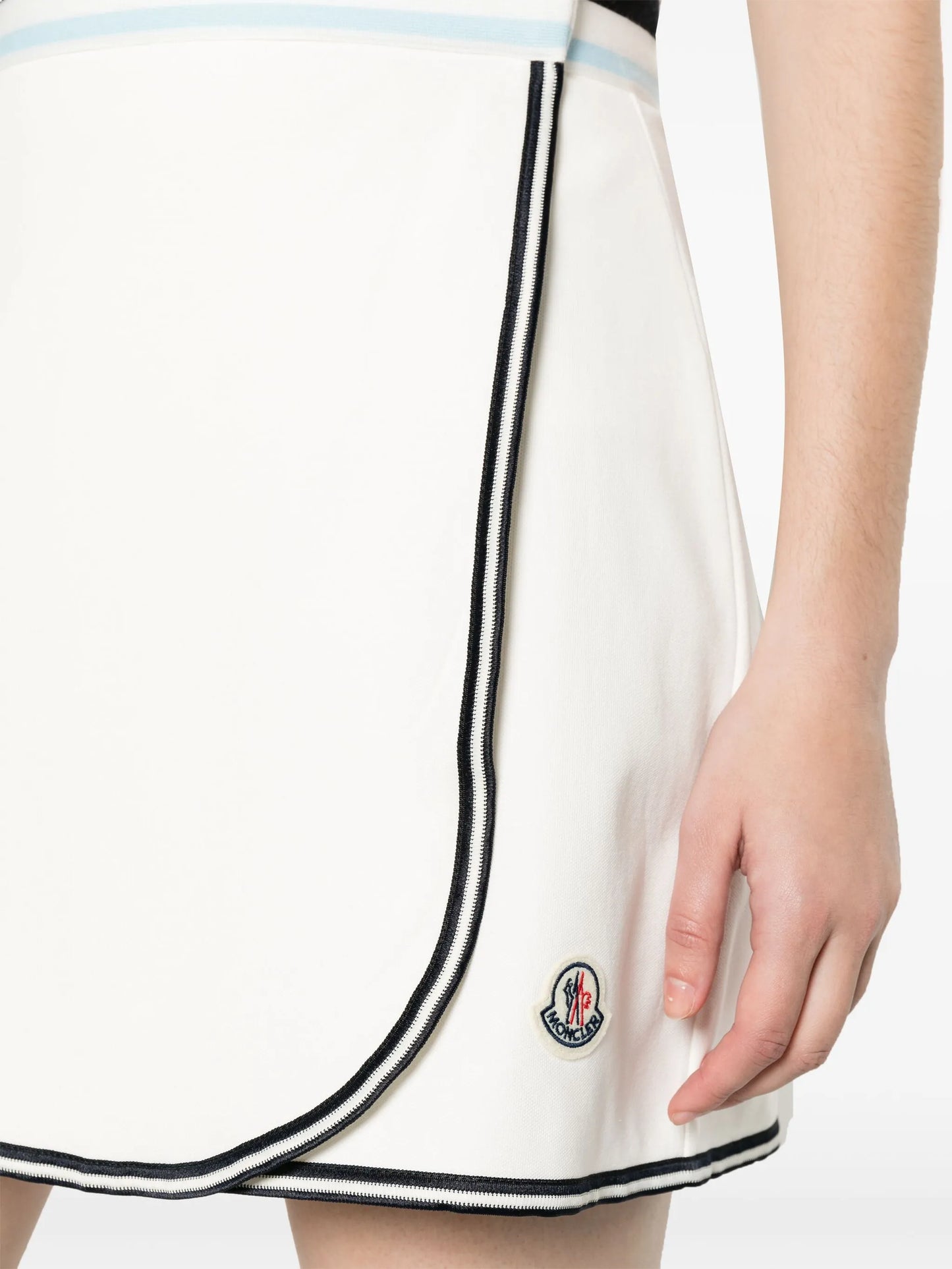 logo-appliqué wrap tennis skirt