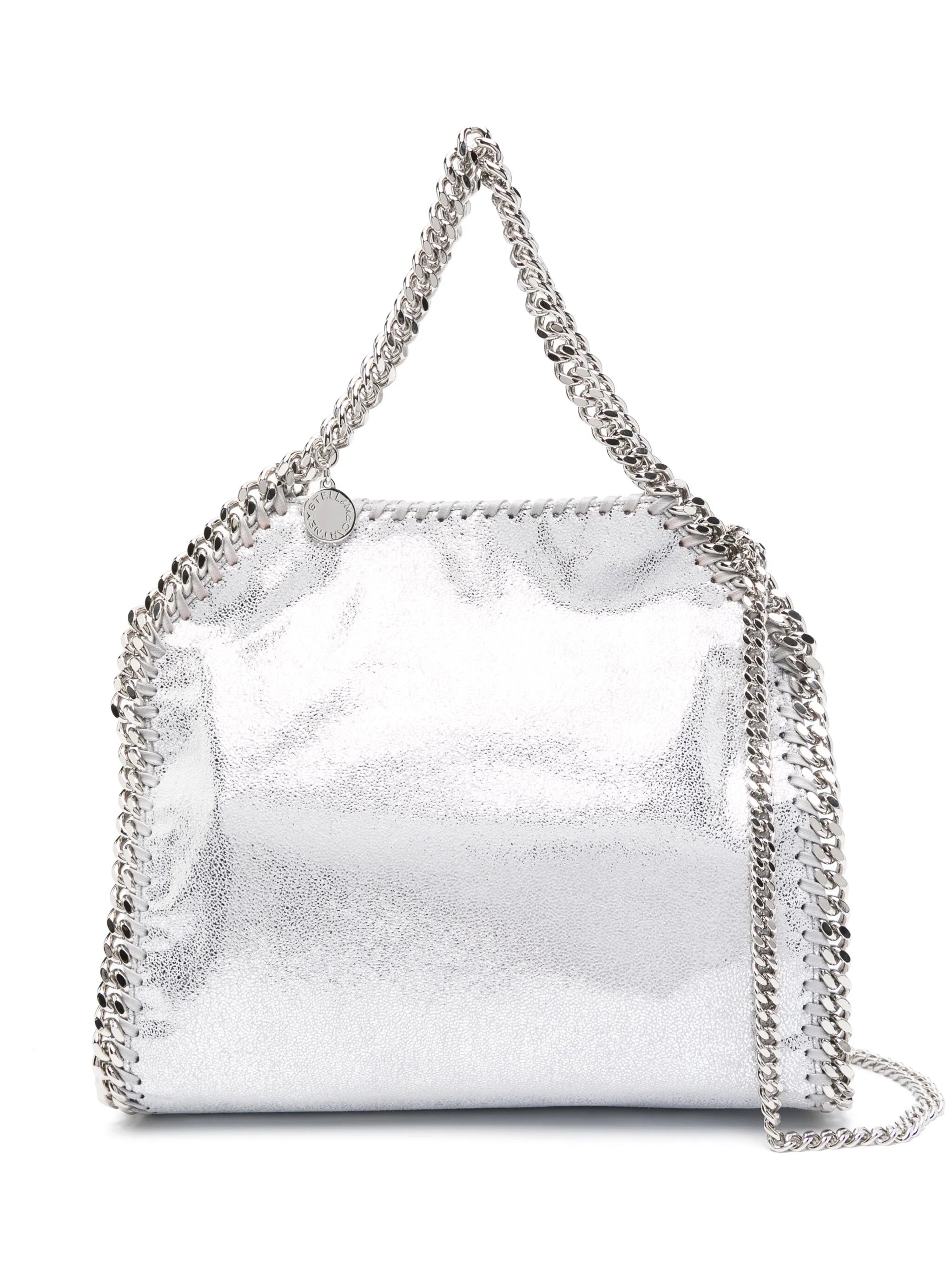 Falabella metallic-finish tote bag